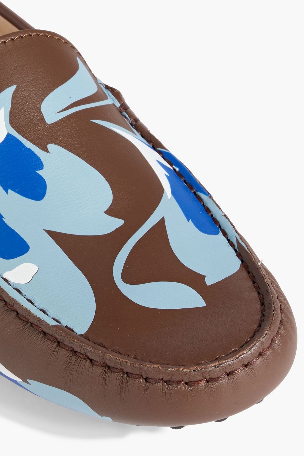 TOD'S Gommino printed leather loafers