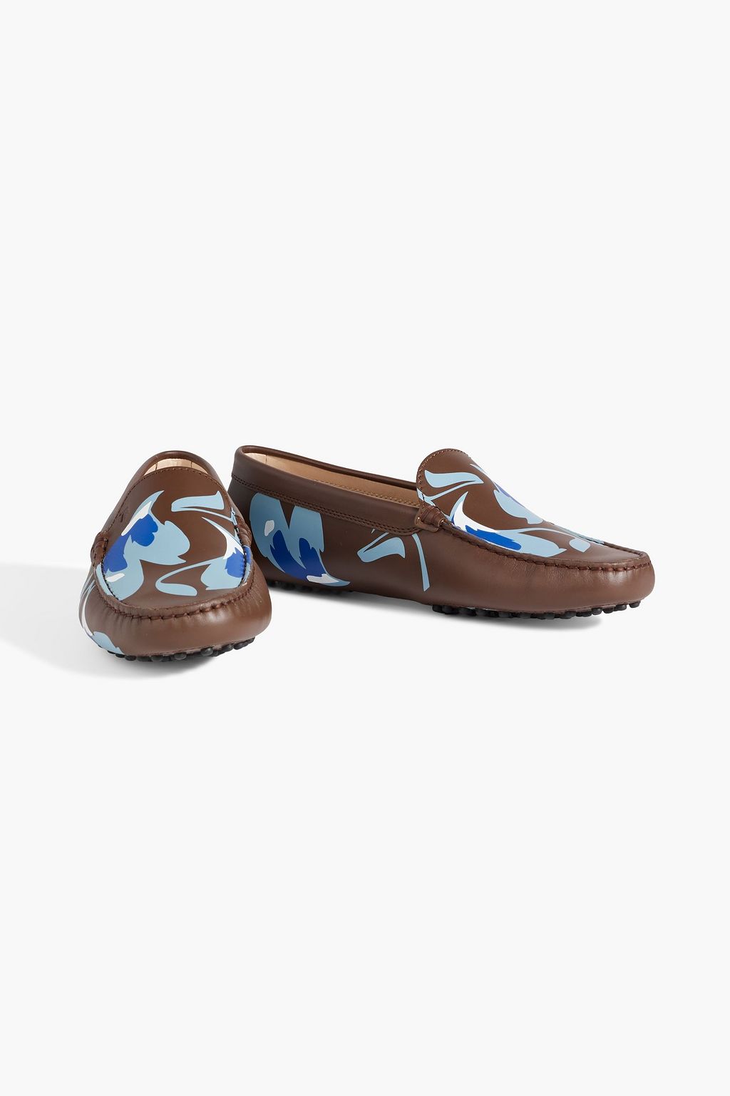 TOD'S Gommino printed leather loafers