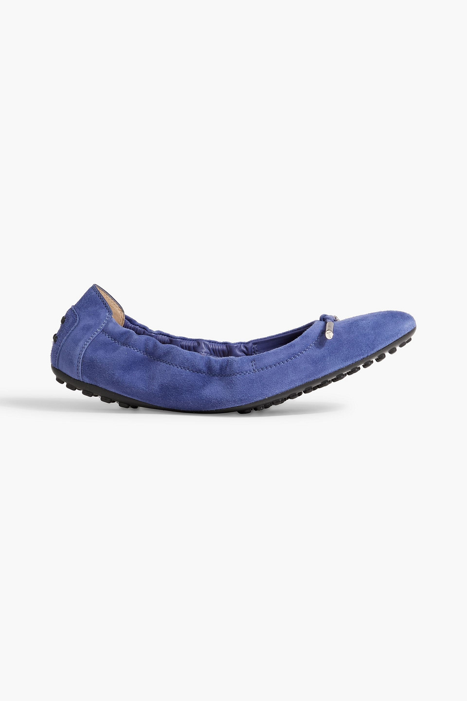Tod's Suede Ballet Flats In Purple