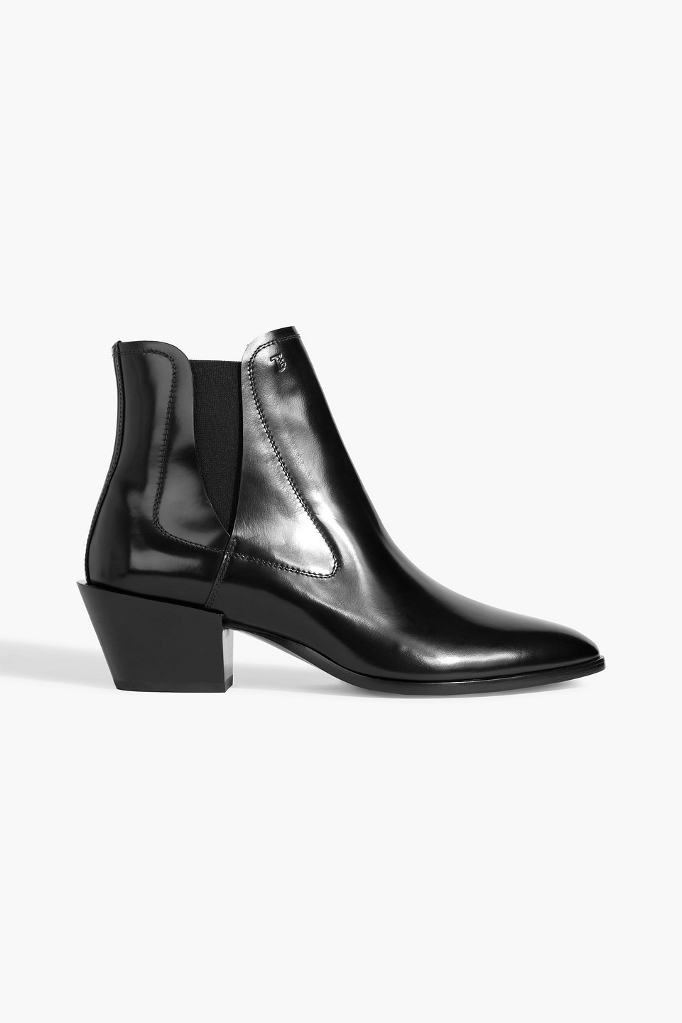 Tod's Glossed-leather Chelsea Boots In Black