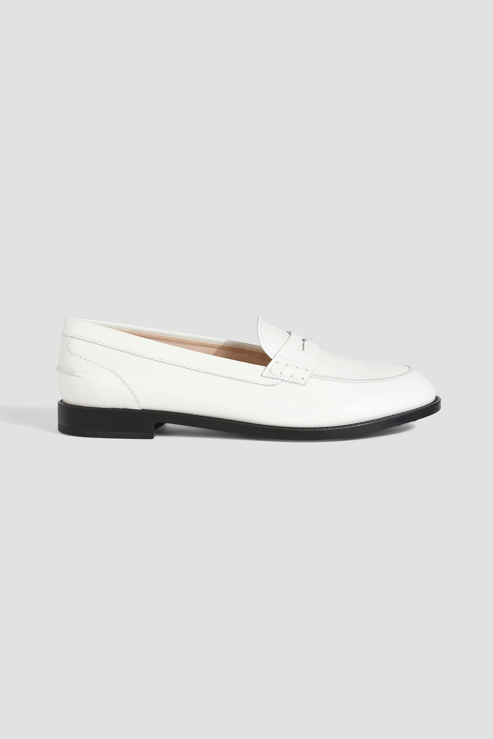 Tod's Leather Loafers In Off-white