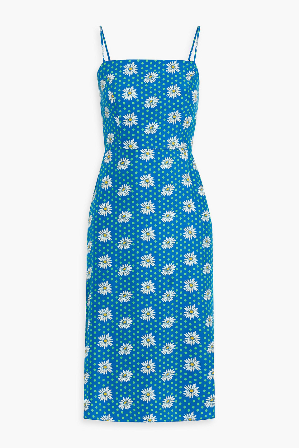 Hvn Nora Printed Silk Dress In Azure