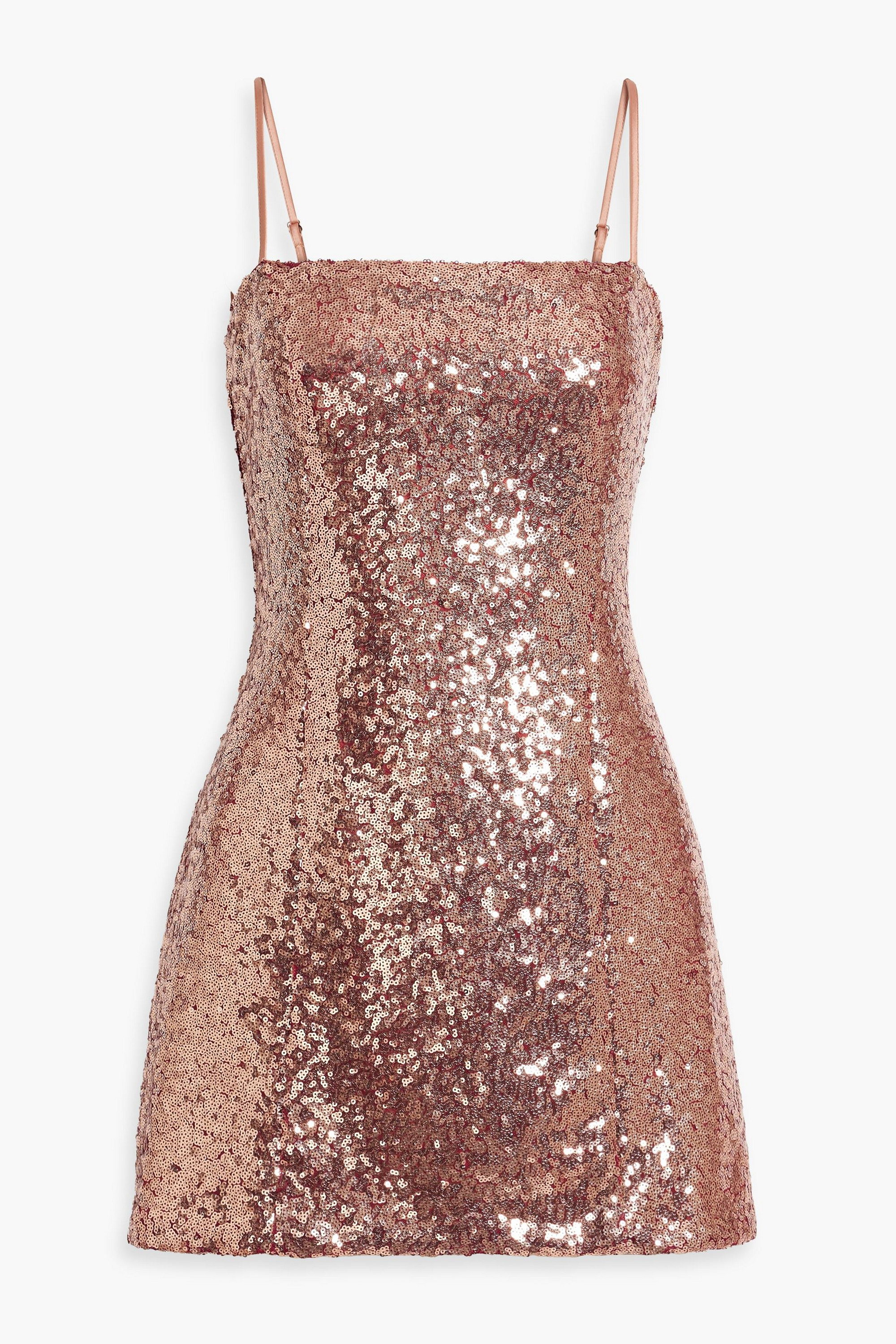 HVN Mia sequined tulle mini dress thumbnail