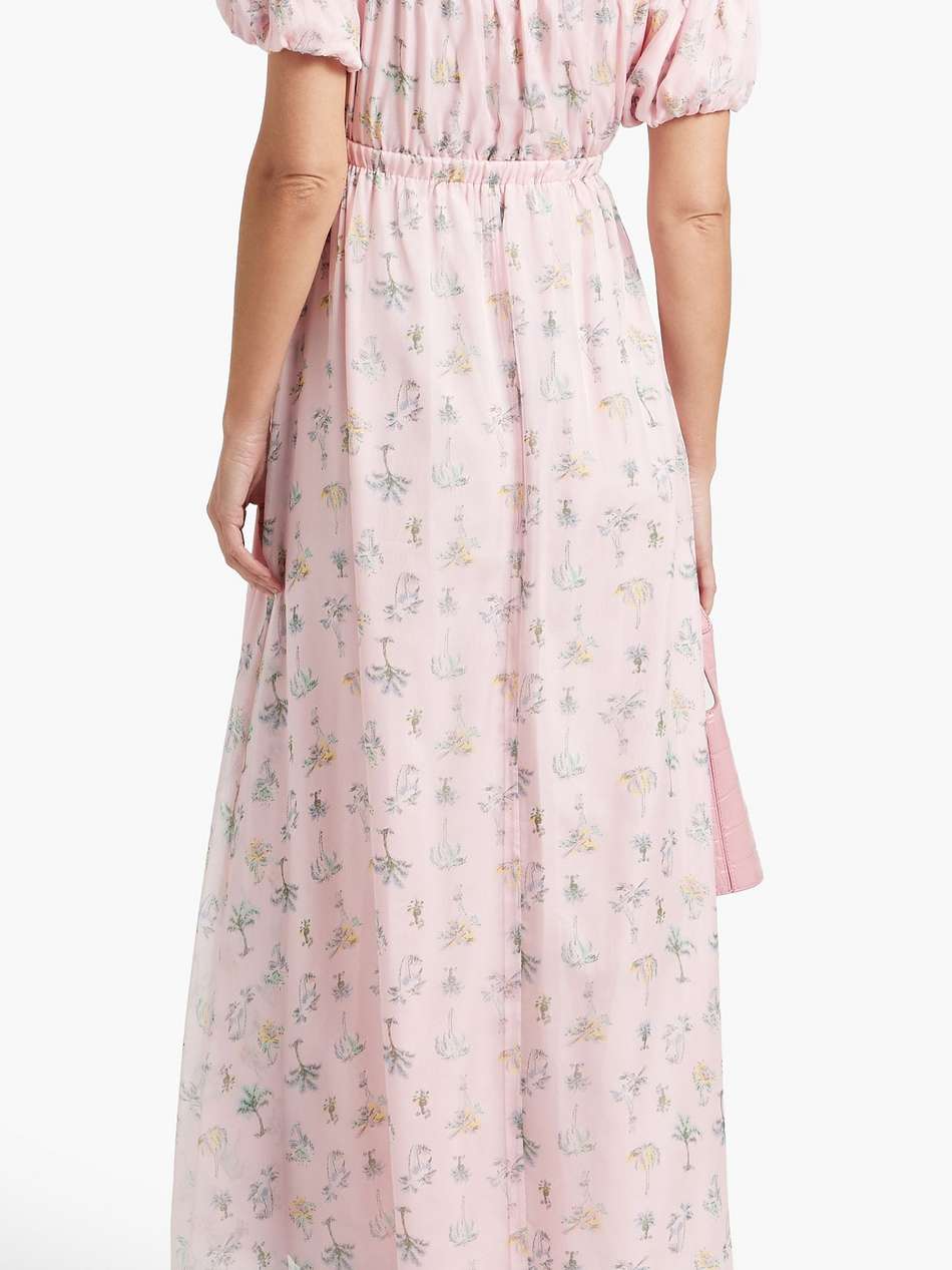 nancy off-the-shoulder floral-print silk-chiffon maxi dress