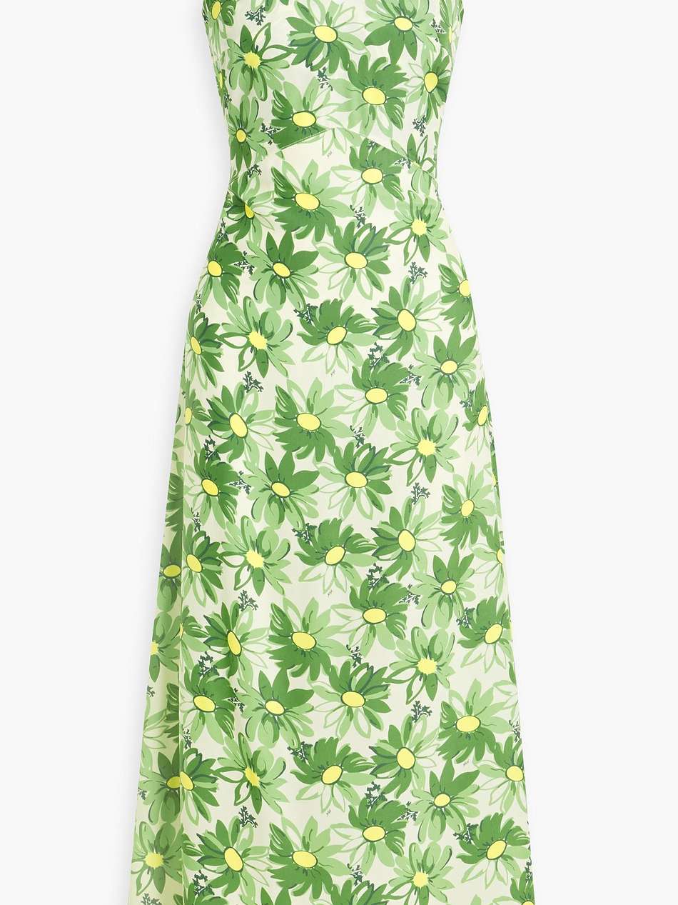 max floral-print silk-satin midi dress