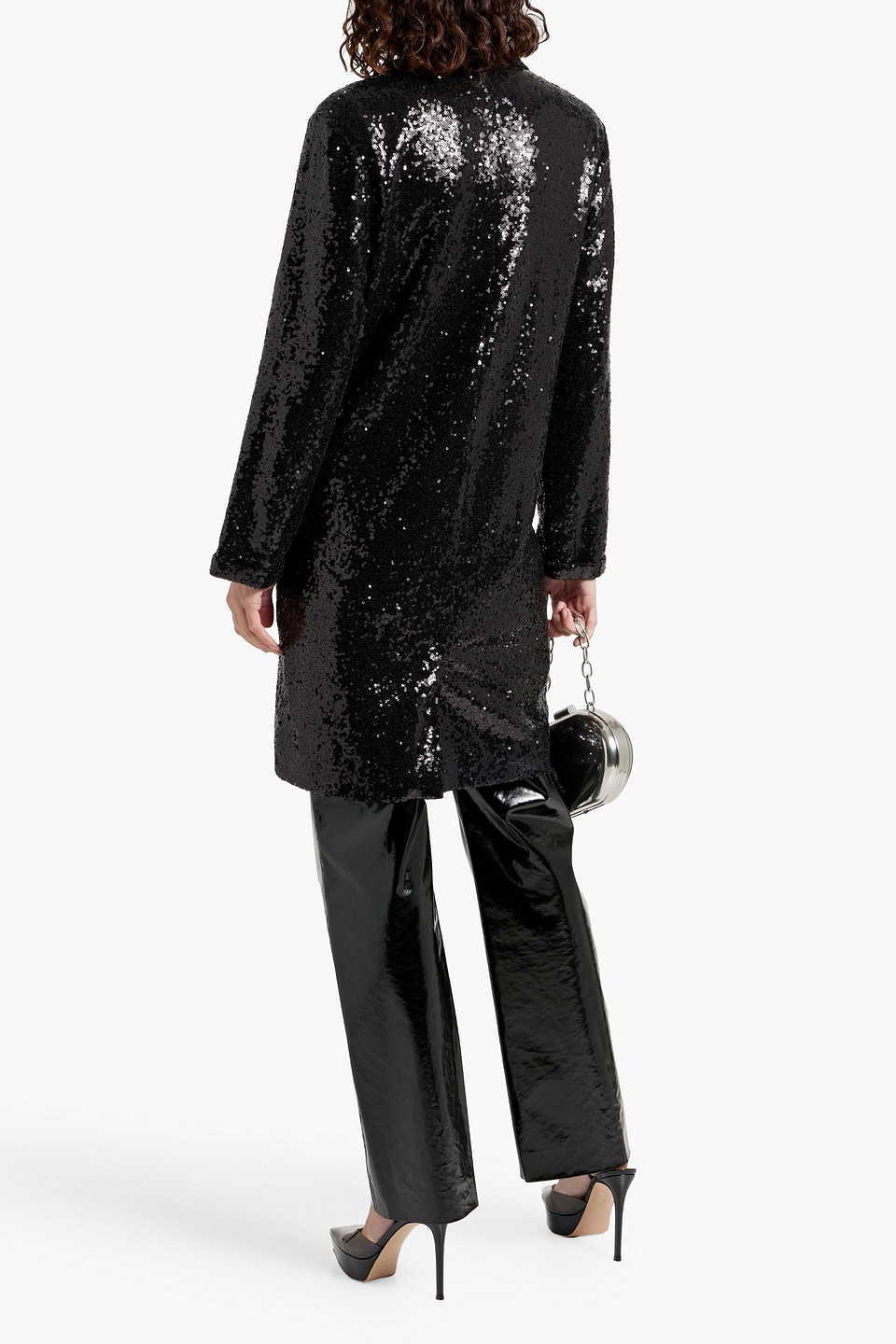 HVN LUNA SEQUINED TULLE COAT