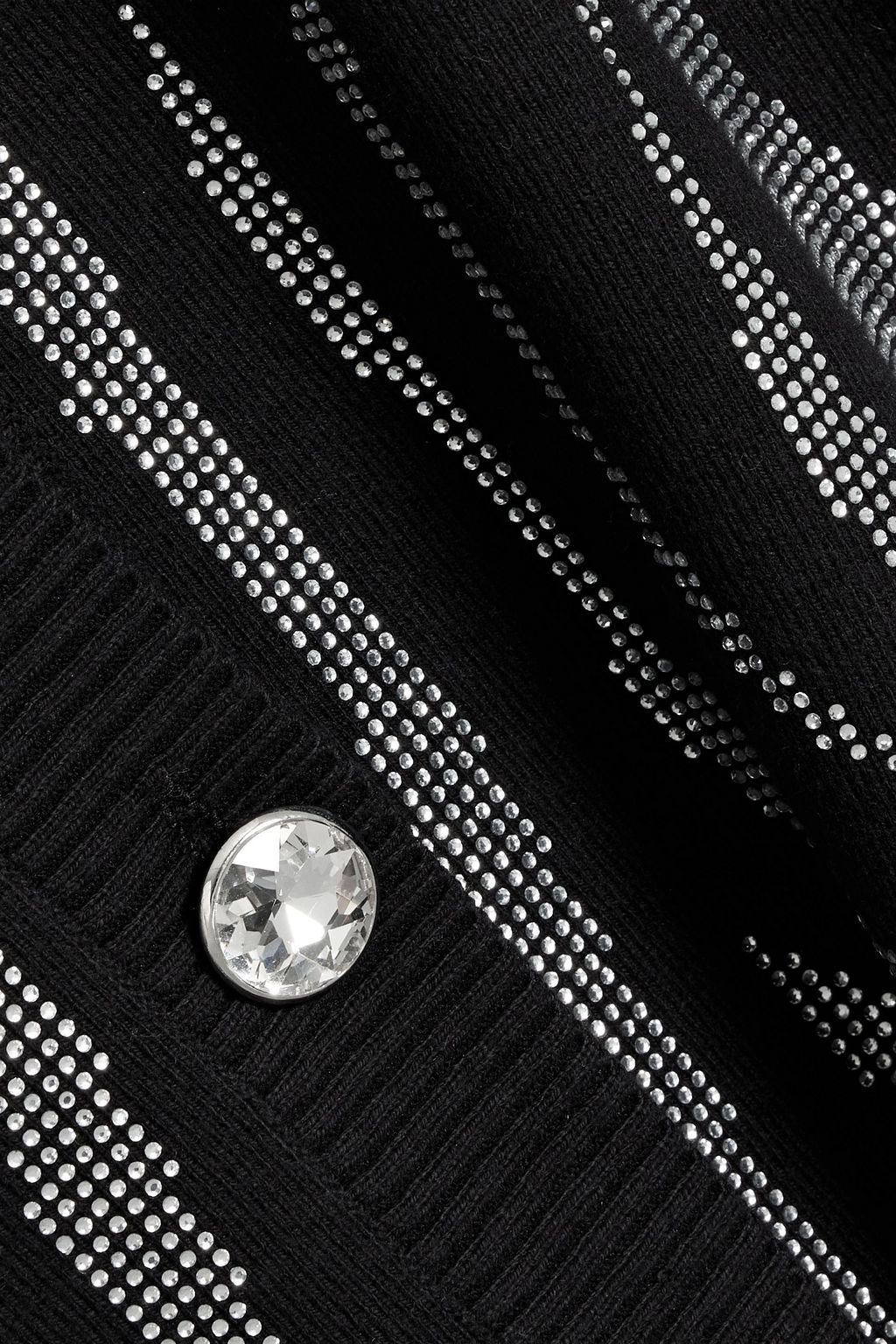 RETROFÊTE Natalya crystal-embellished cotton and cashmere-blend cardigan