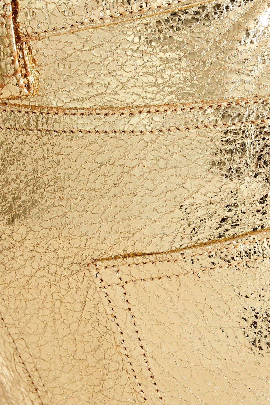 RETROFÊTE Lunx metallic textured-leather flared pants