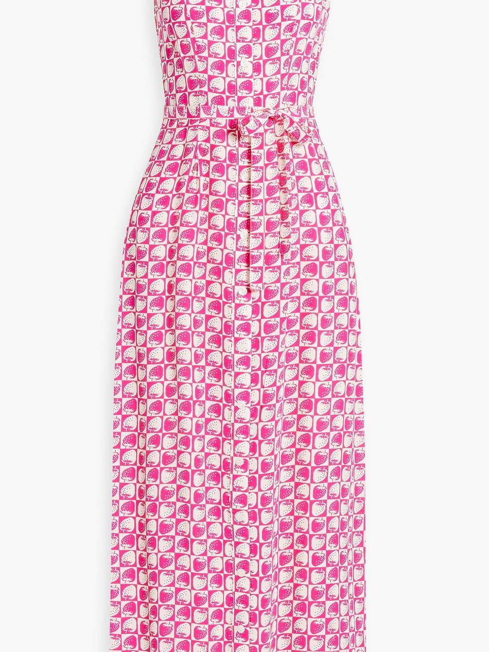 josephine button-detailed crepe maxi dress