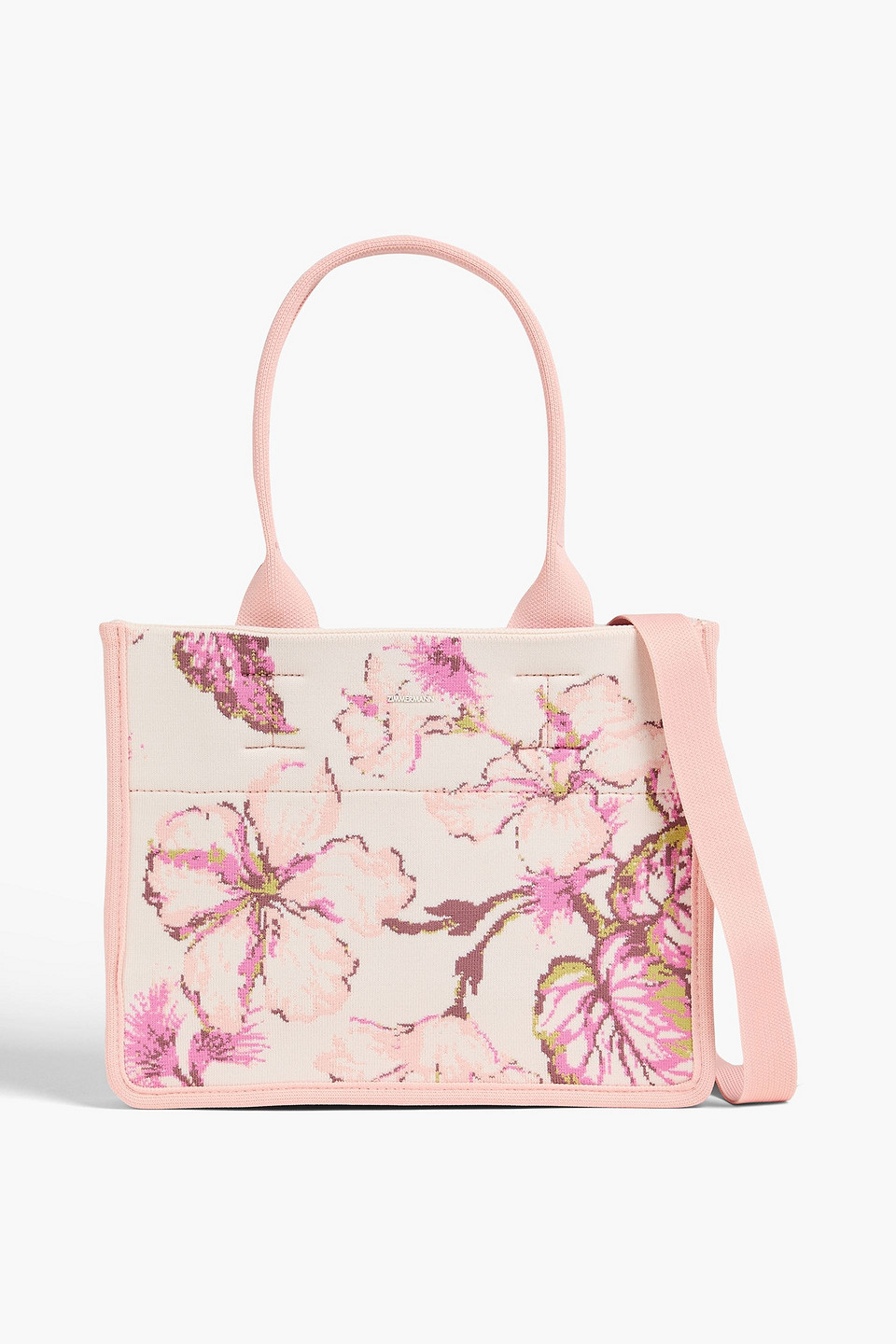 Zimmermann Jacquard-knit Tote In Baby Pink