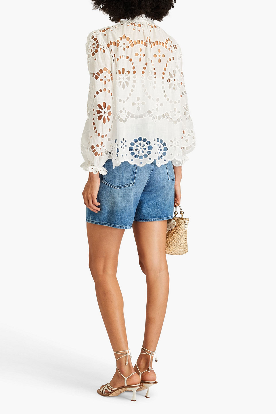 ZIMMERMANN BRODERIE ANGLAISE COTTON BLOUSE