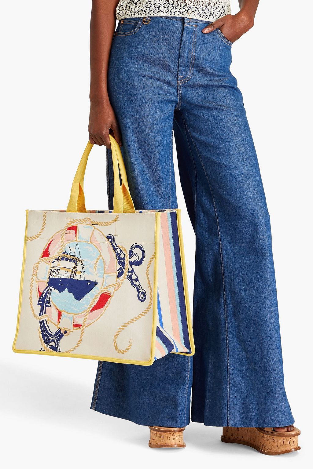 ZIMMERMANN Jacquard-knit tote
