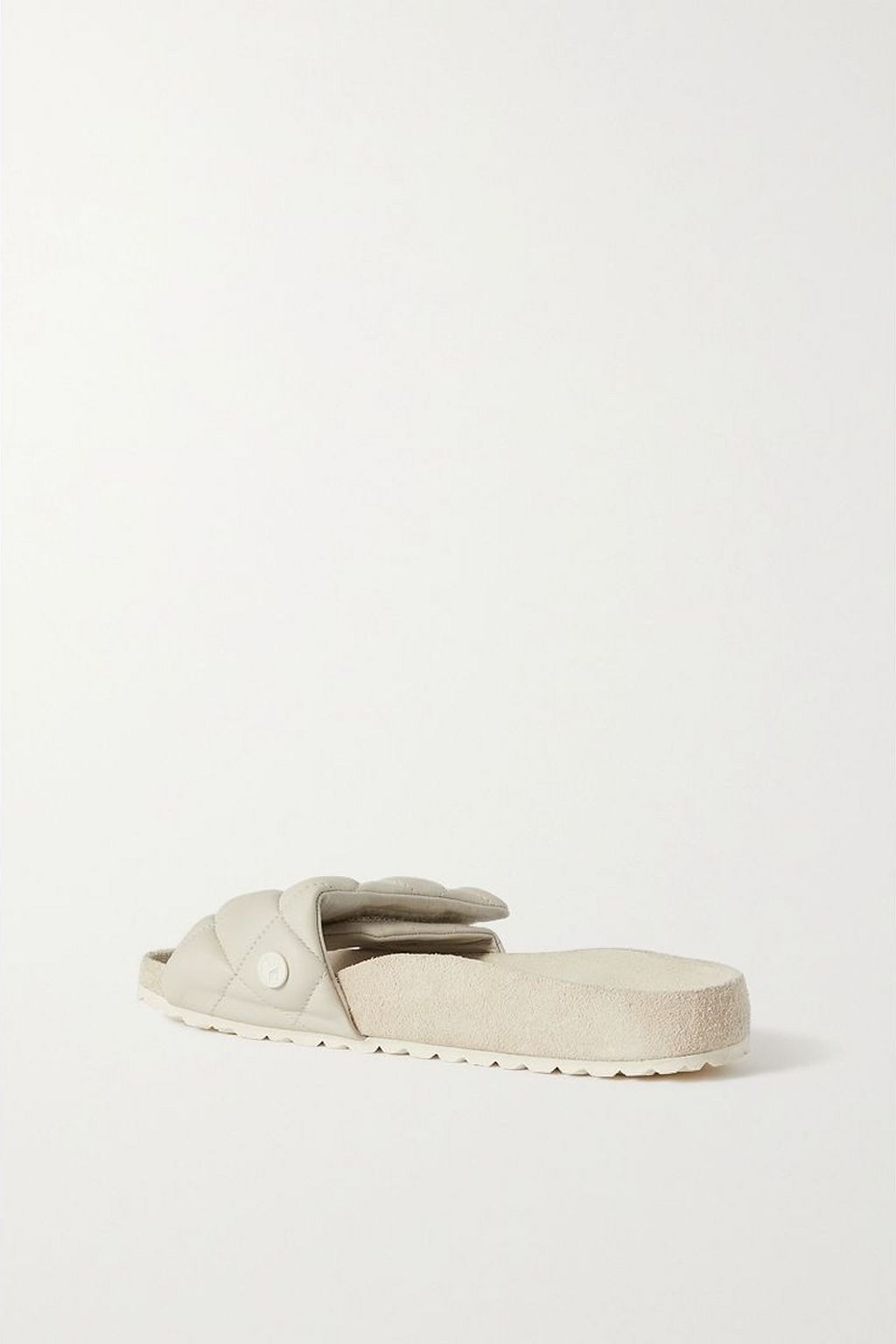 1774 BIRKENSTOCK حذاء سلايد Sylt من الجلد المبطّن مع حاشية من جلد السويد