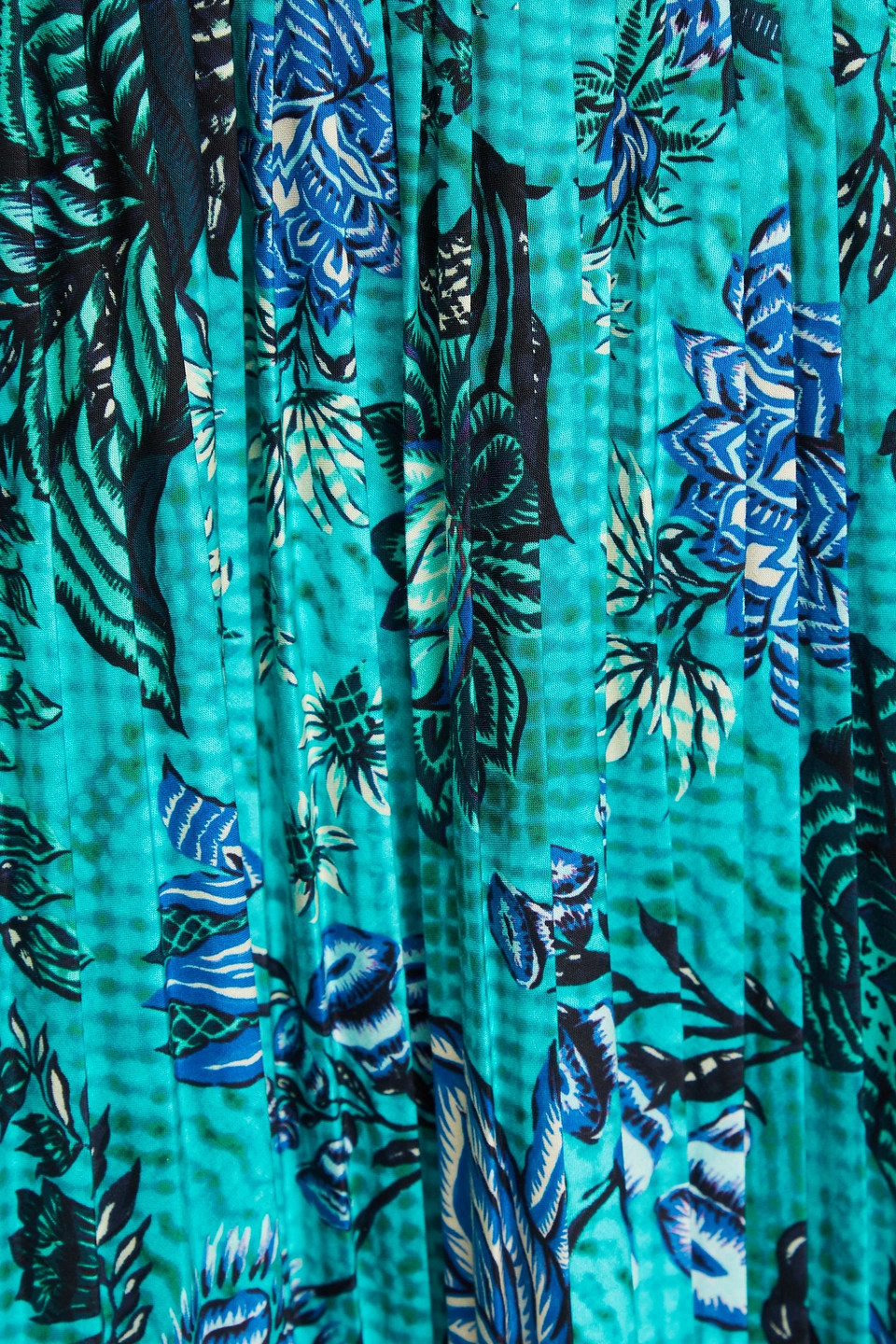 Shop Ulla Johnson Jessie Printed Cotton-poplin Midi Dress In Jade