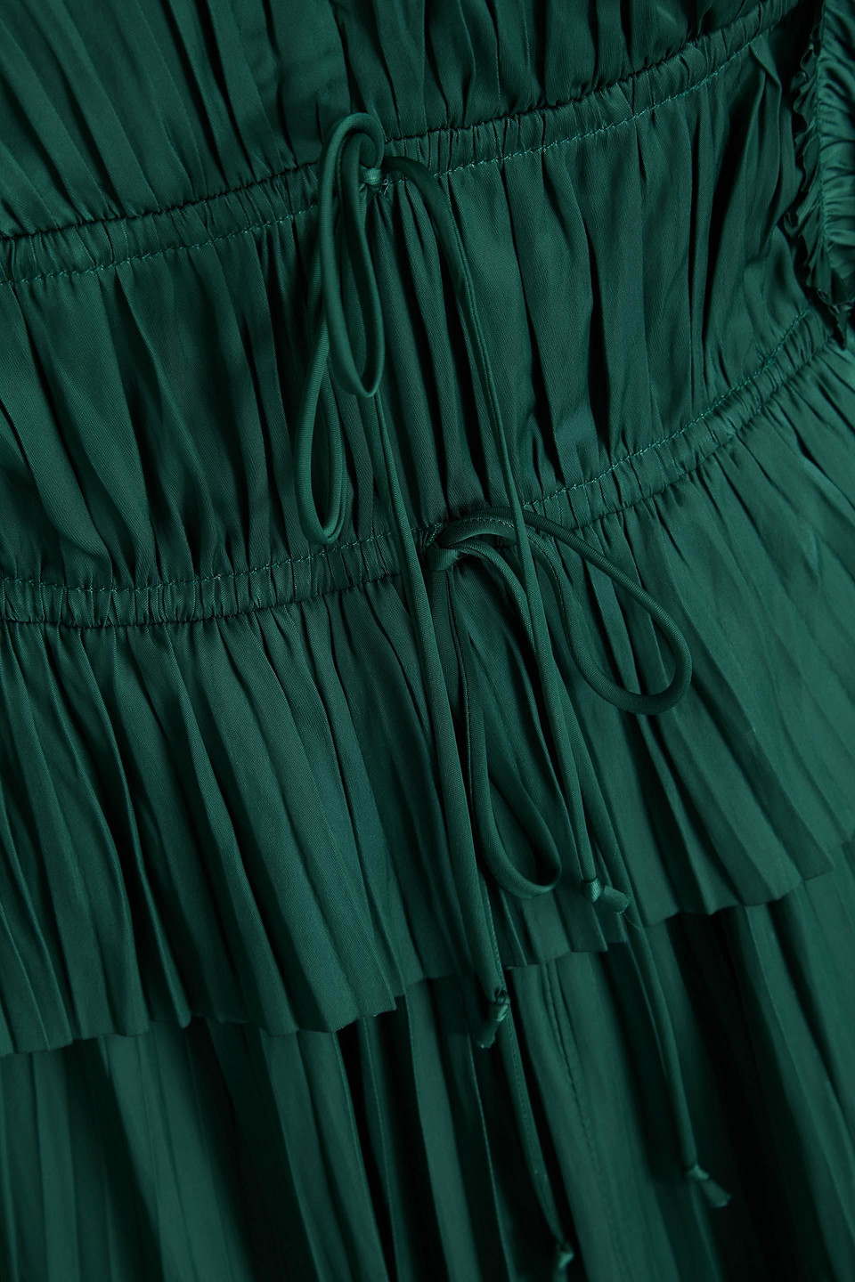 ULLA JOHNSON LETTY SATIN MIDI DRESS