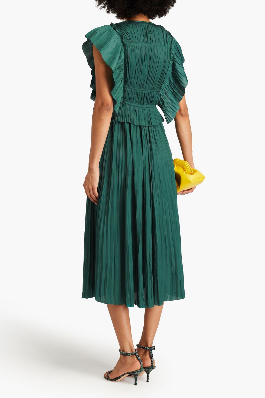ULLA JOHNSON Letty satin midi dress