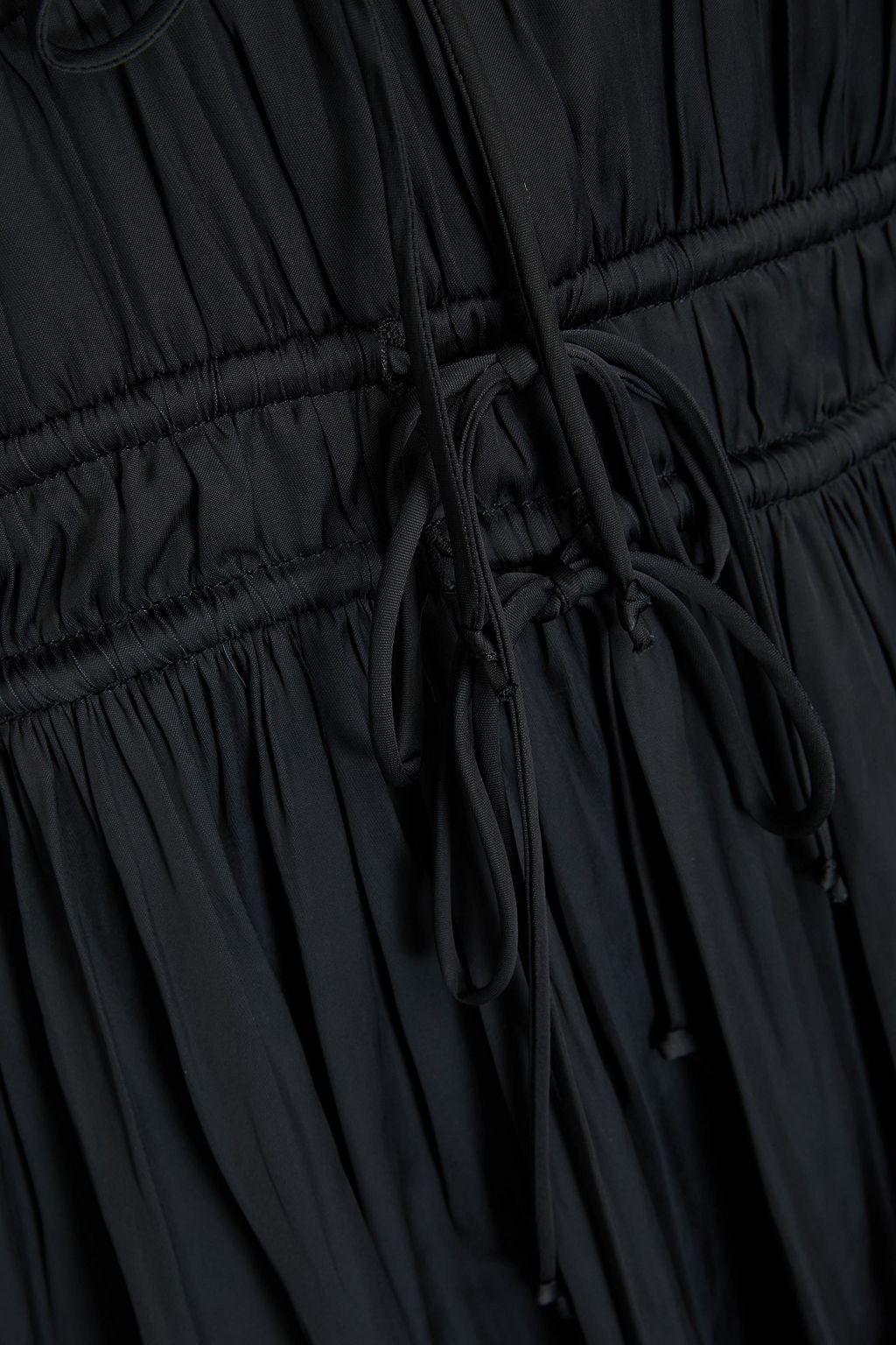 ULLA JOHNSON Lu bow-detailed satin mini dress