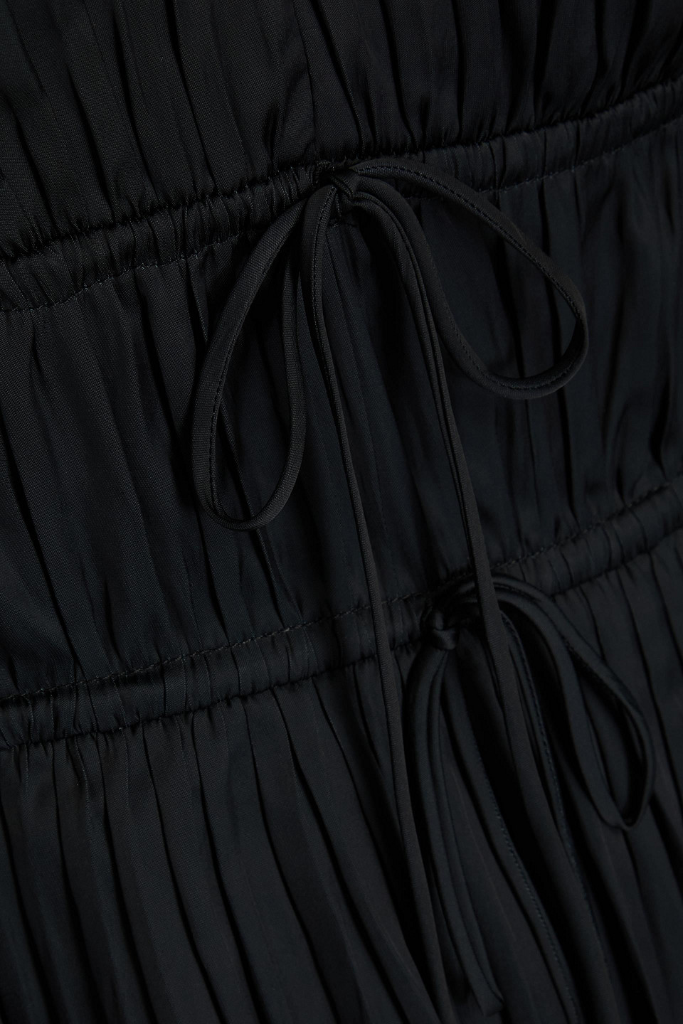 Ulla Johnson Letty Satin Midi Dress In Black