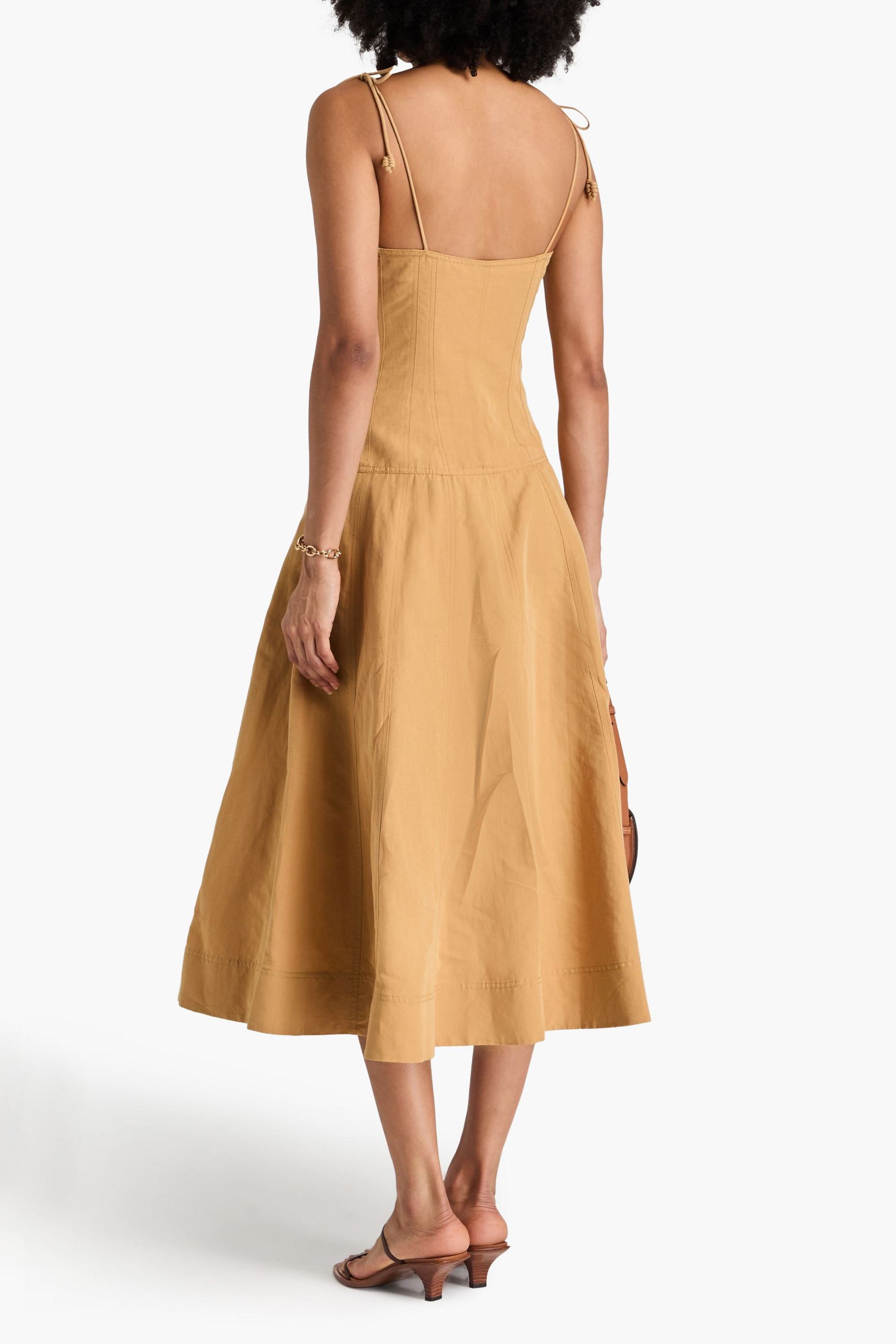 Ulla Johnson Batista cotton, linen and silk-blend midi dress thumbnail