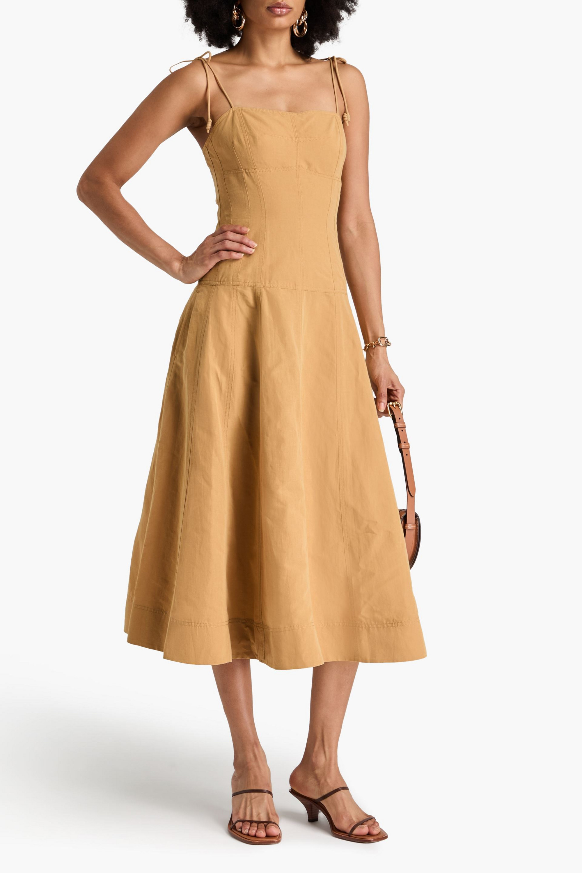 Ulla Johnson Batista cotton, linen and silk-blend midi dress