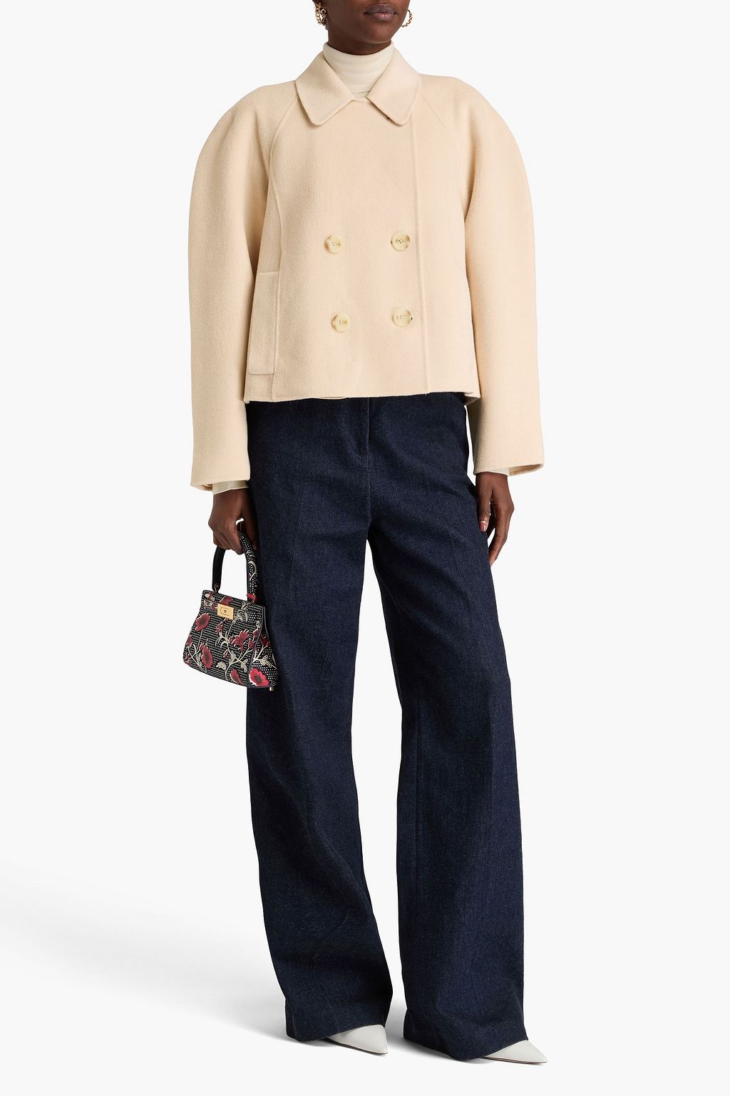 ULLA JOHNSON Coralie double-breasted wool-blend felt jacket