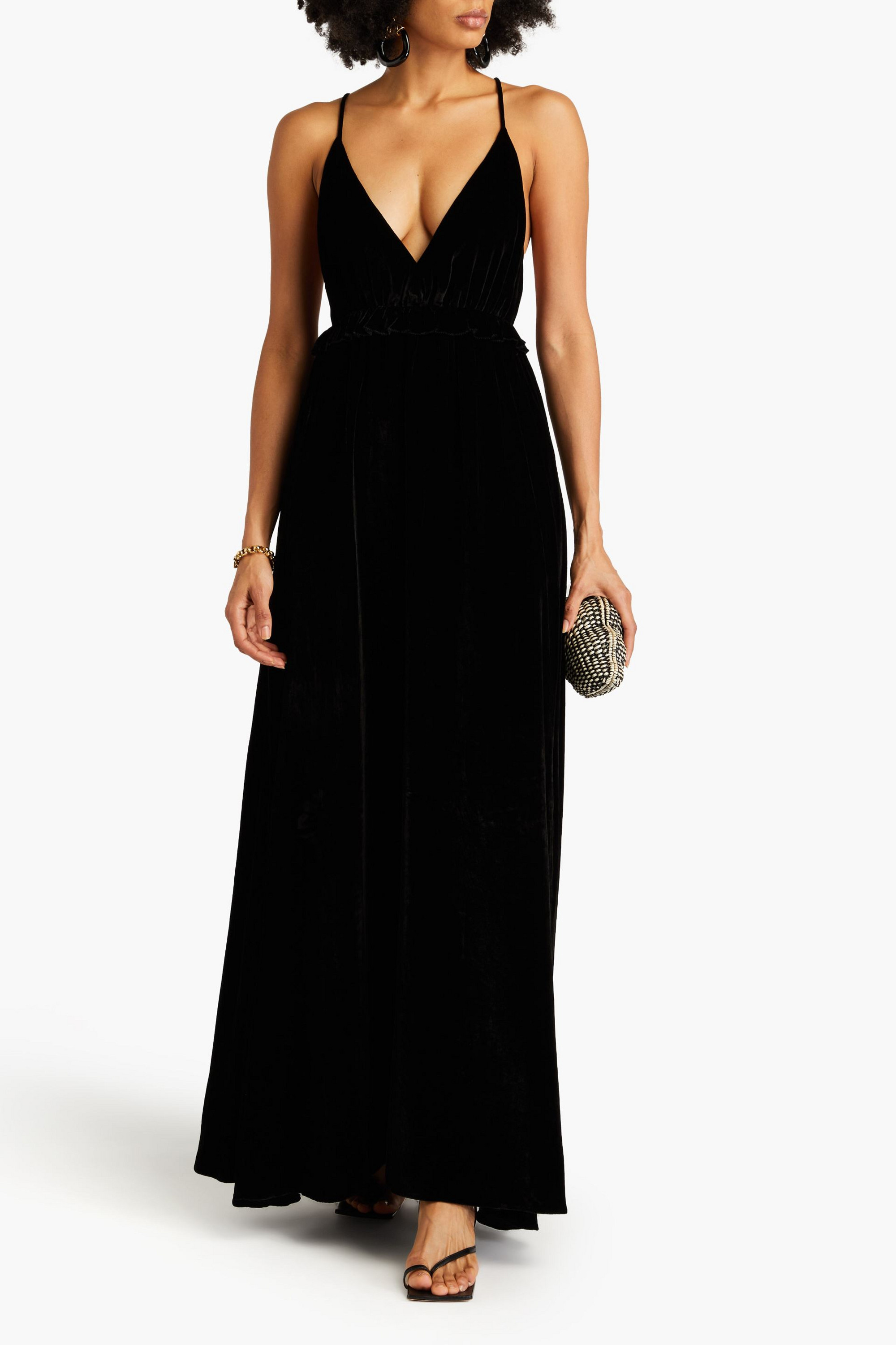 Ulla Johnson Lavinia ruffled velvet gown