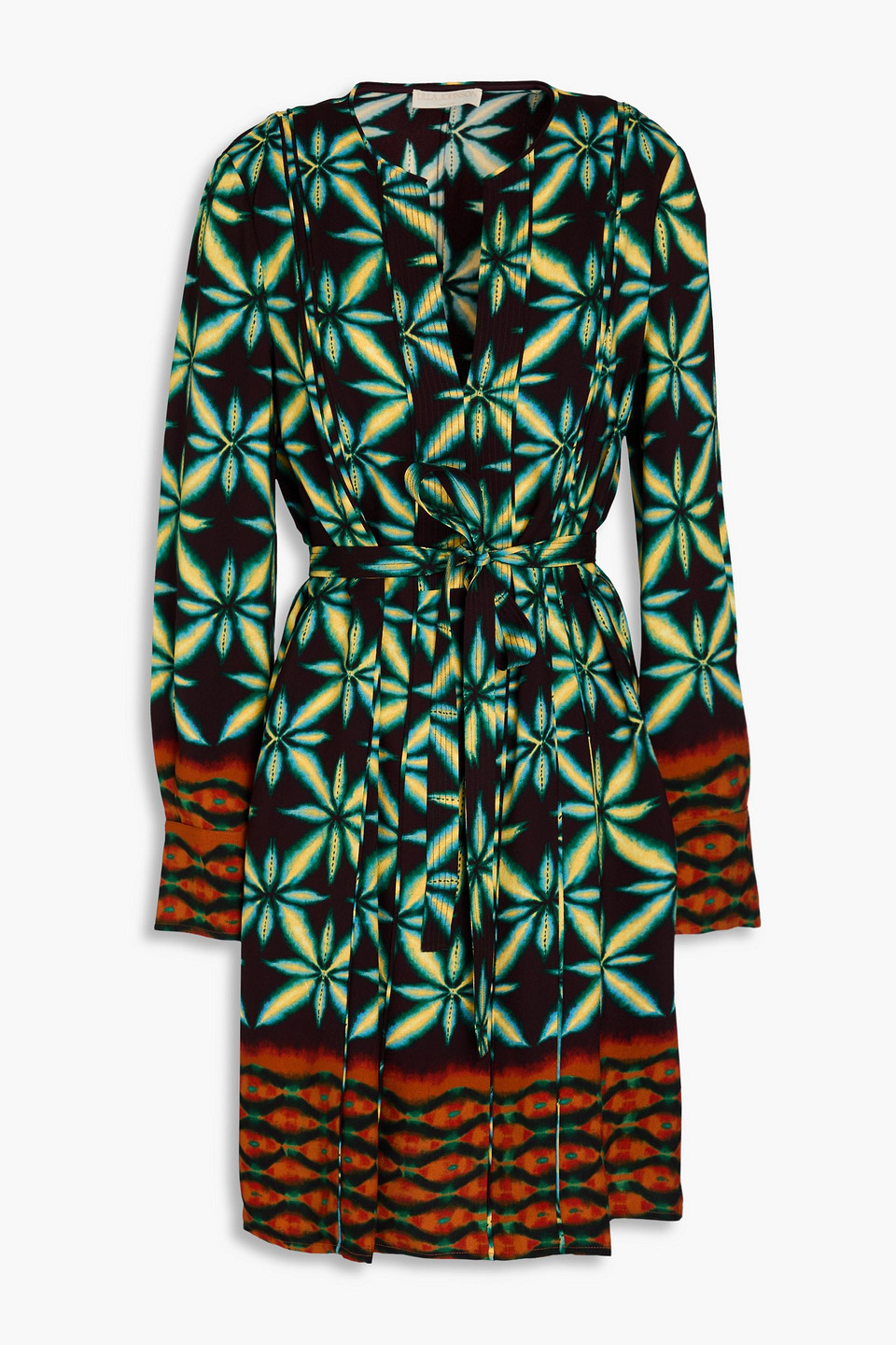 Daisy printed crepe mini dress