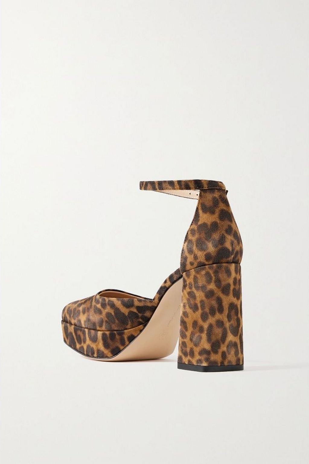 GIANVITO ROSSI Vian 100 leopard-print suede platform Mary Jane pumps