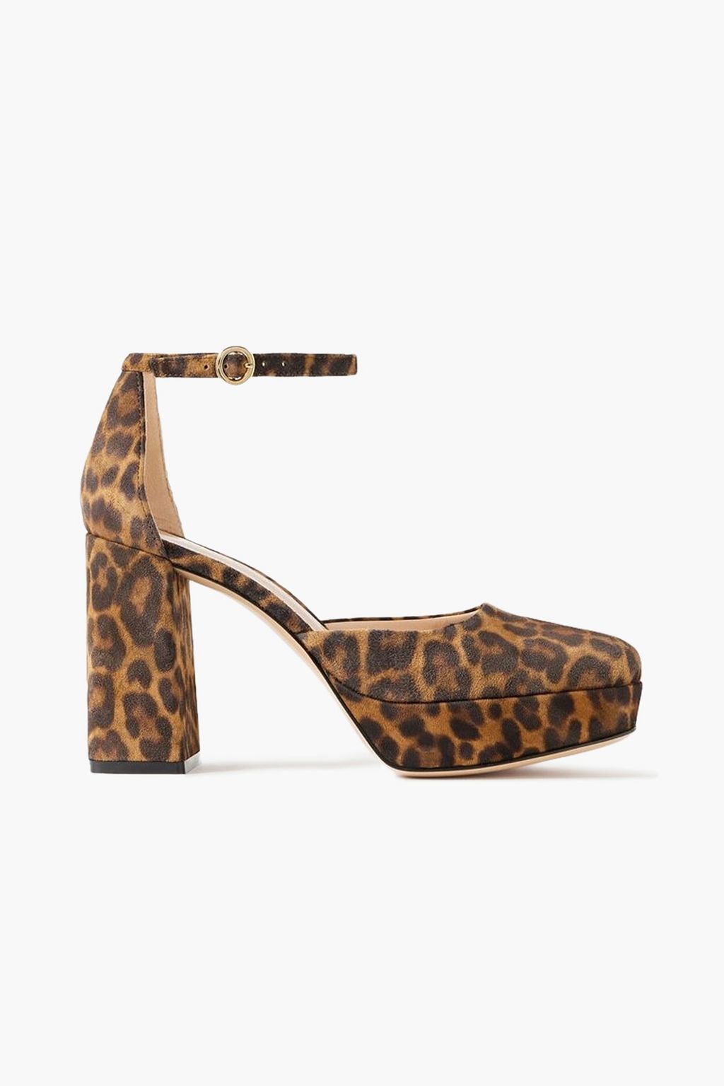 GIANVITO ROSSI Vian 100 leopard print suede platform Mary Jane pumps THE OUTNET