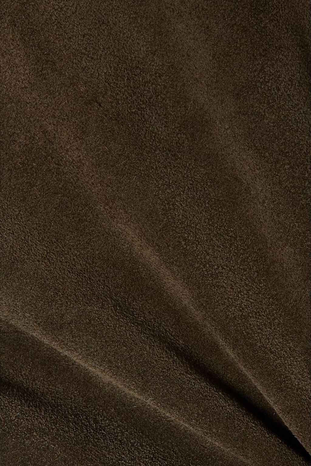 ALAÏA Cropped shearling and suede jacket