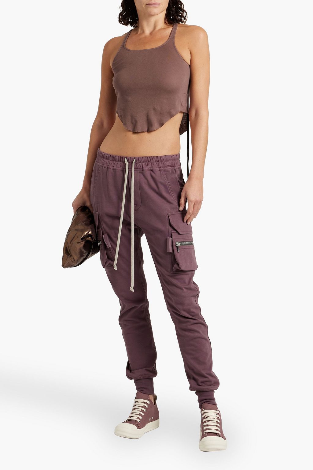 DRKSHDW BY RICK OWENS Cropped cotton-jersey tank