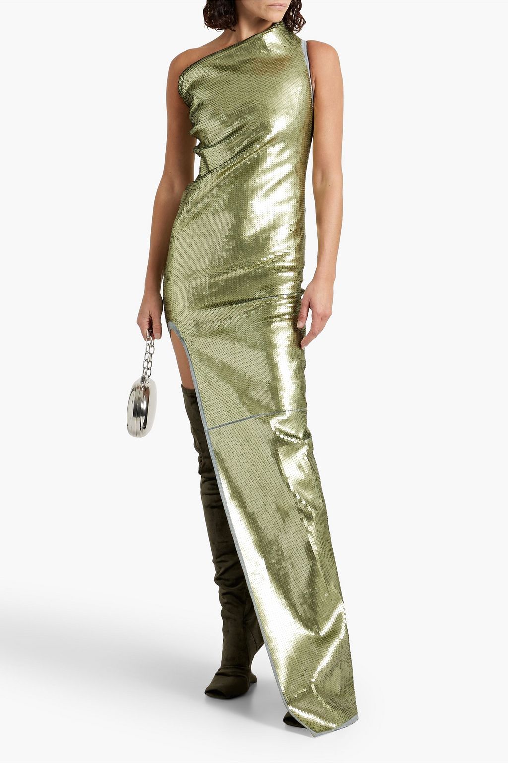 RICK OWENS Sequined denim gown