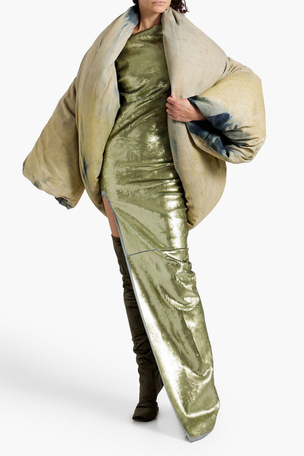 RICK OWENS Oversized padded denim jacket