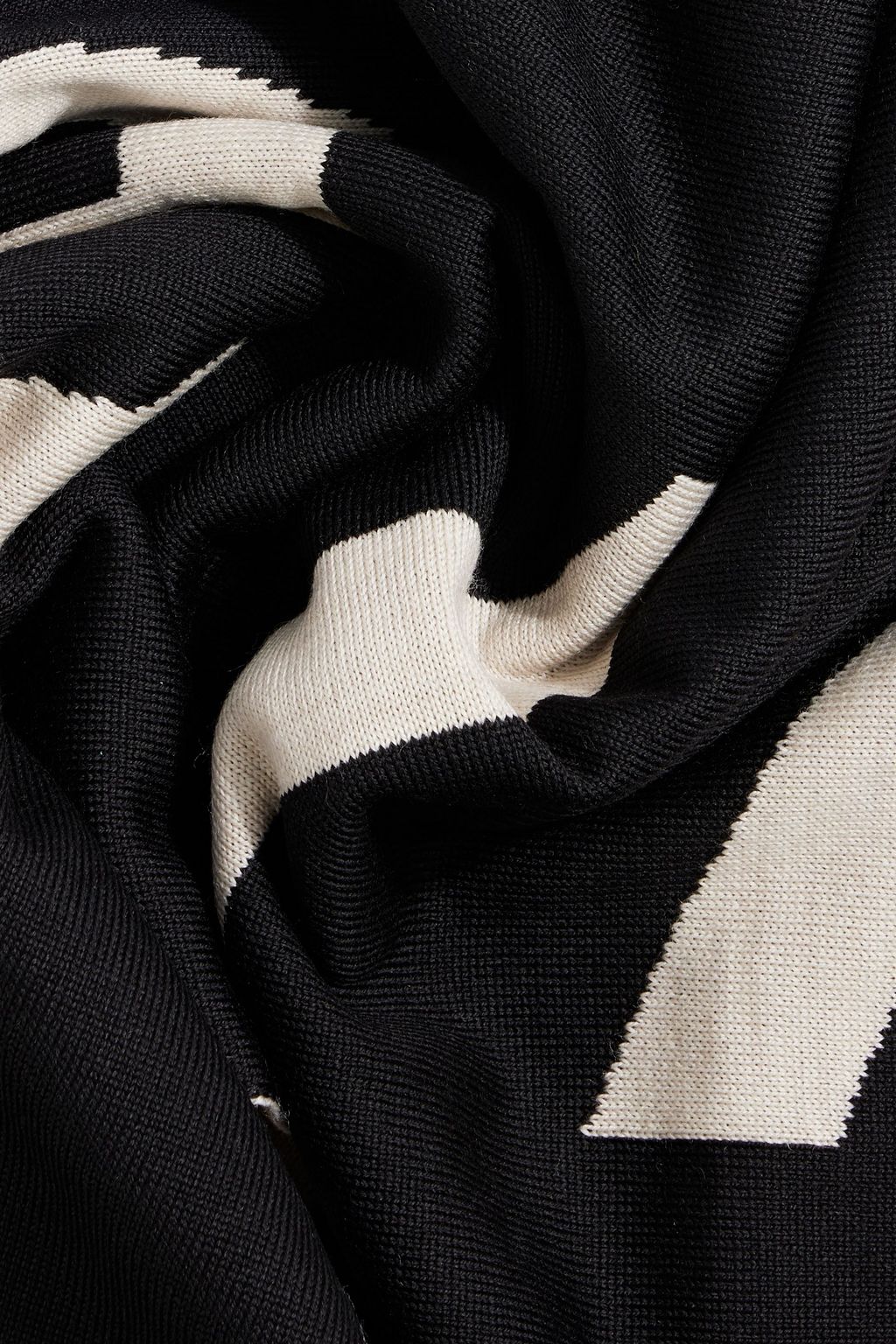 GIVENCHY Jacquard-knit wool scarf
