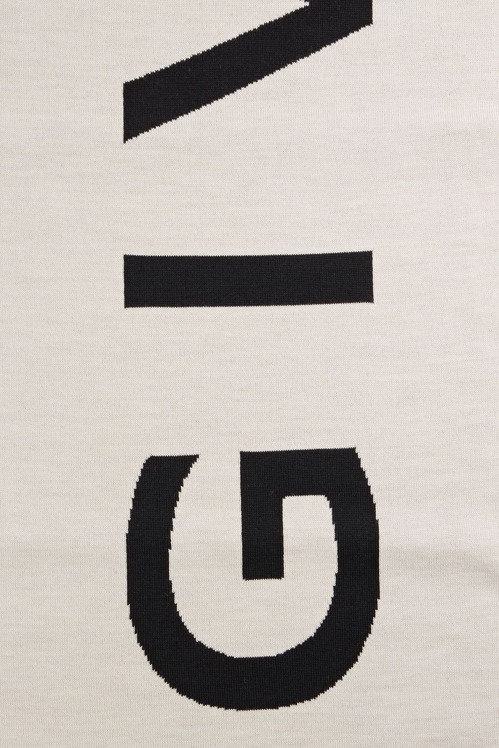 GIVENCHY Jacquard-knit wool scarf