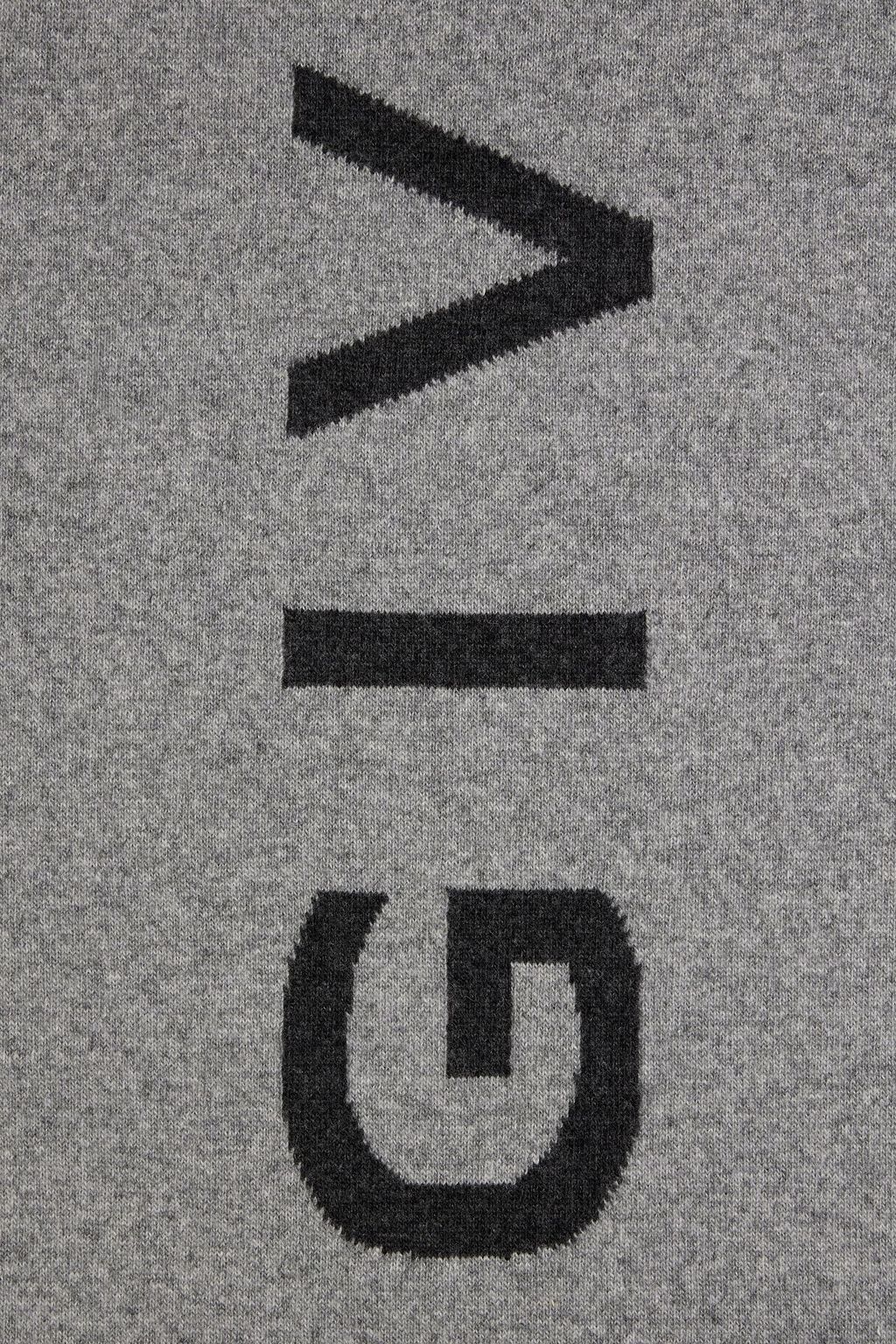 GIVENCHY Jacquard-knit wool and cashmere-blend scarf
