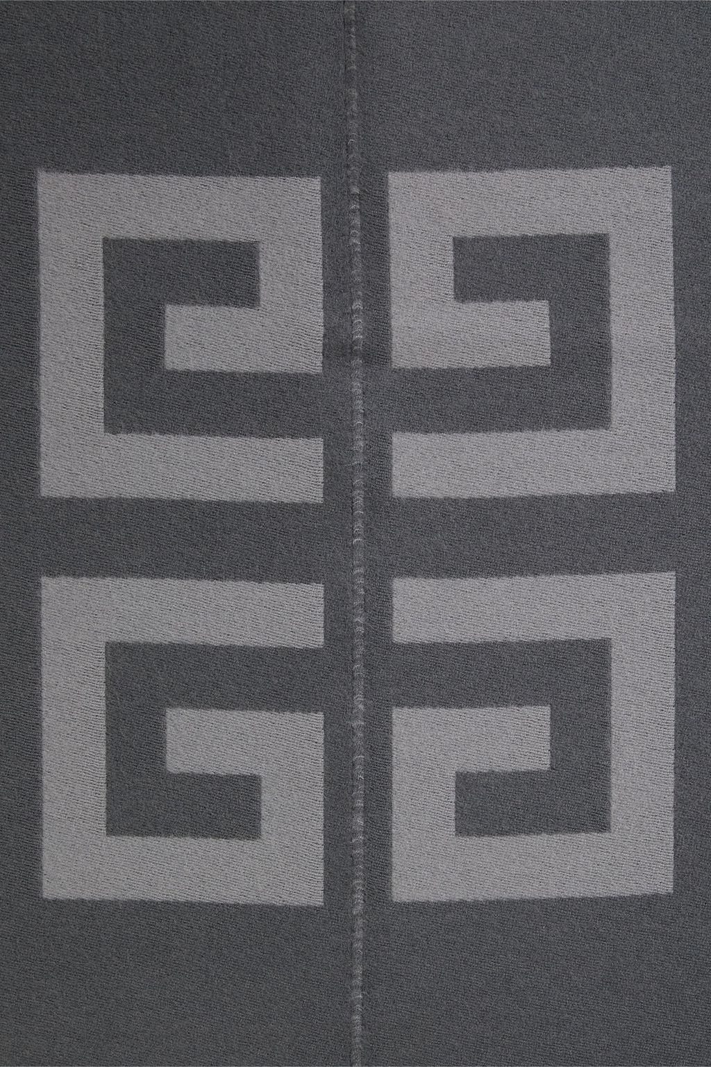 GIVENCHY Frayed jacquard-knit wool scarf