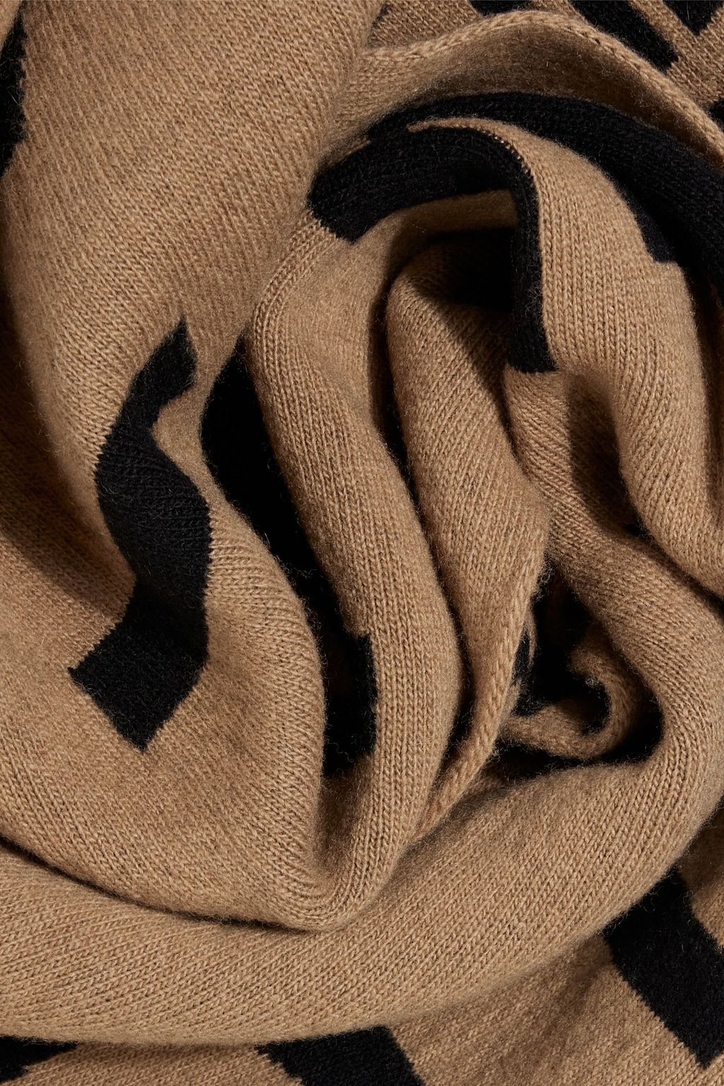 GIVENCHY Jacquard-knit wool and cashmere-blend scarf
