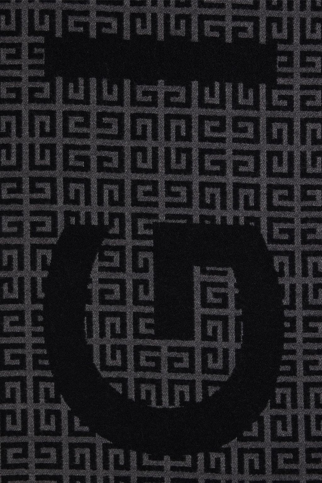 GIVENCHY Wool and silk-blend jacquard scarf