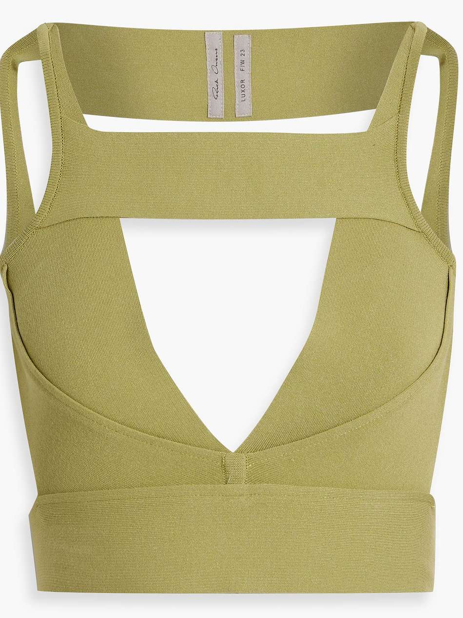sling cutout stretch-knit bra top