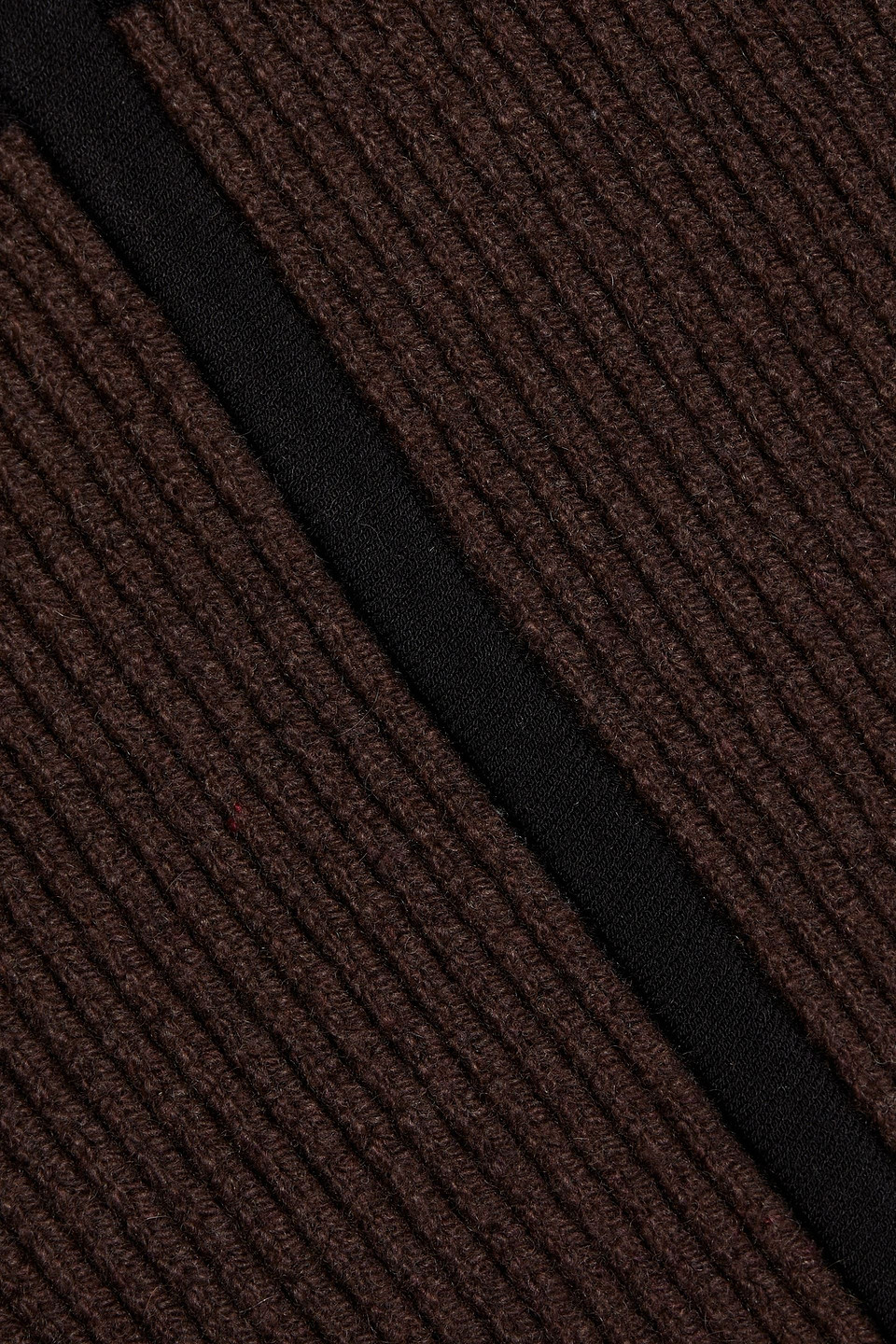Rick Owens Ribbed Cashmere-blend Shorts In Dark Brown