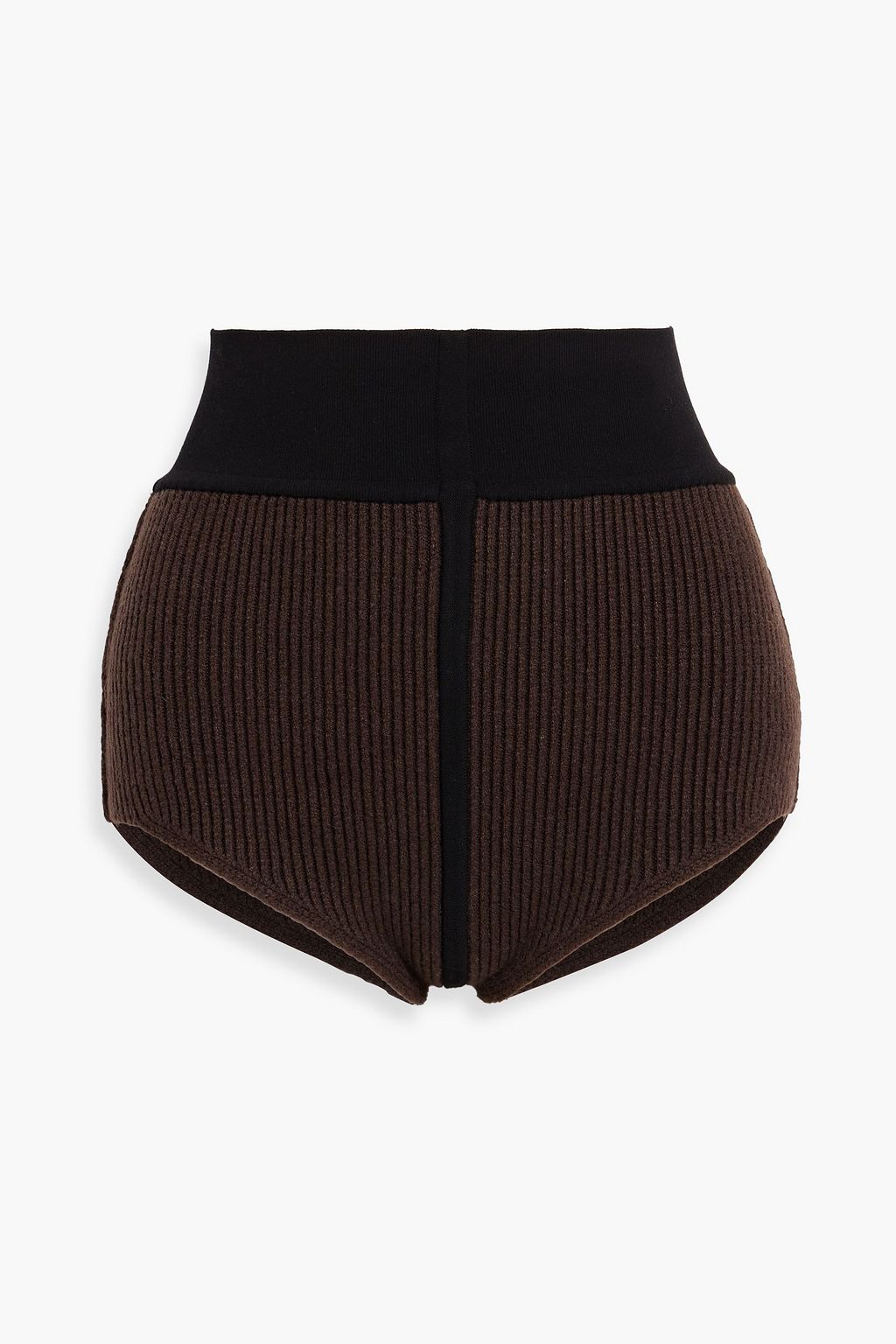 Ribbed cashmere-blend shorts
