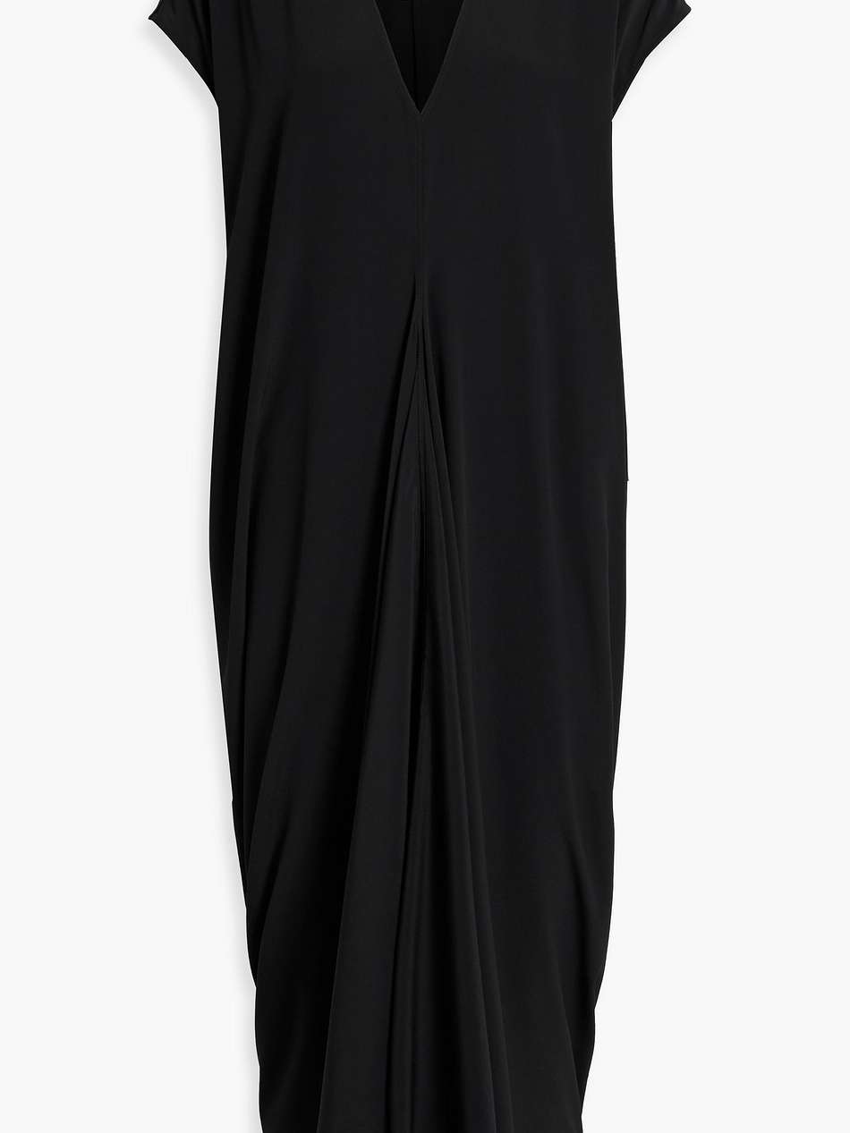 crepe de chine midi dress