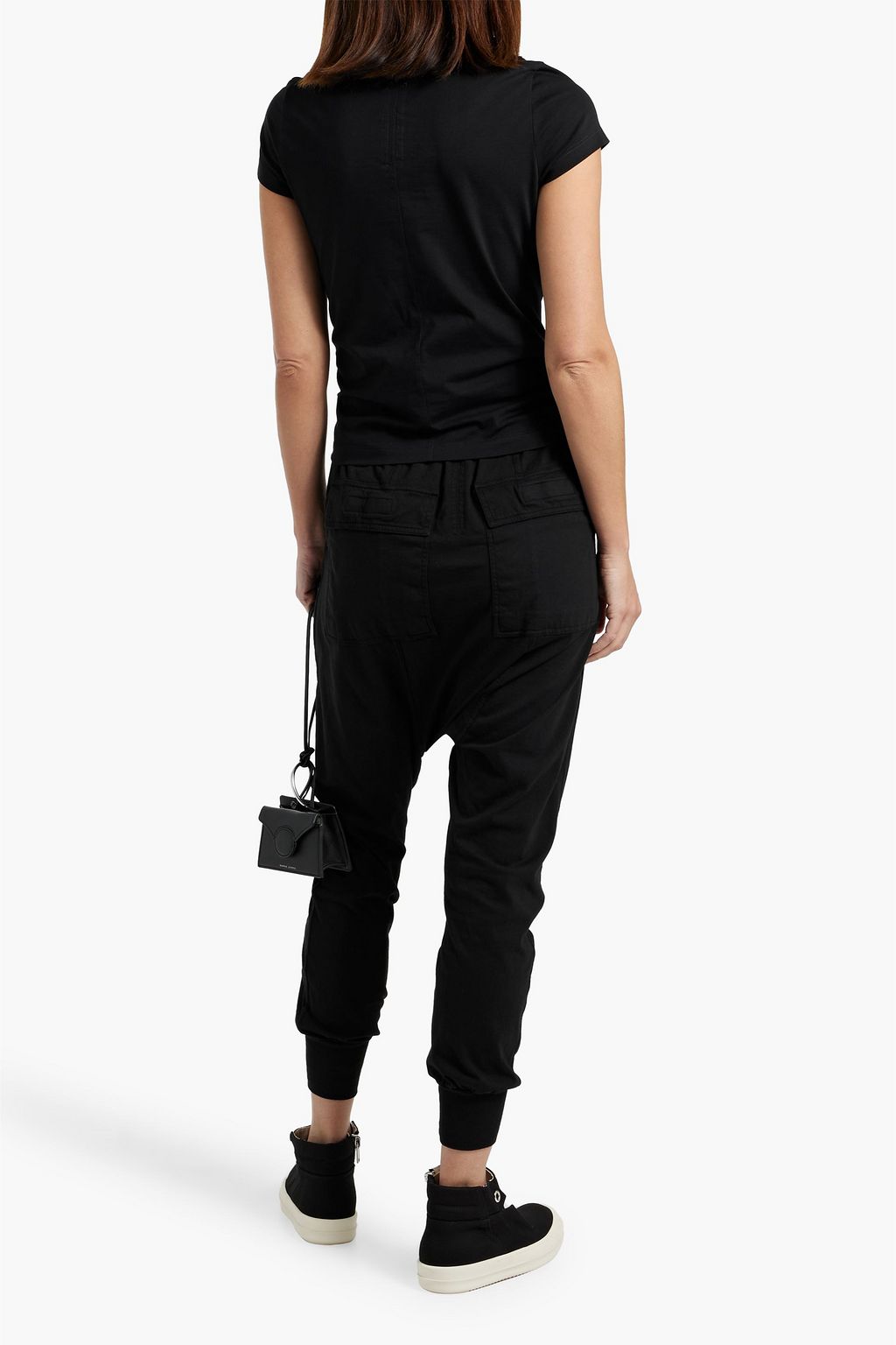 RICK OWENS Cutout cotton-jersey T-shirt | THE OUTNET