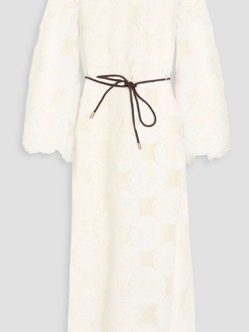 cotton crocheted lace midi dress