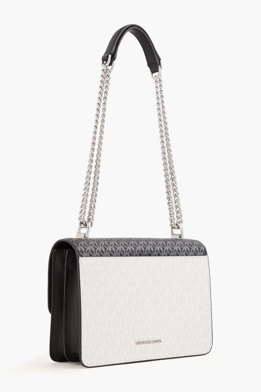 MICHAEL MICHAEL KORS フェイクテクスチャードレザー ショルダーバッグ メタリック ロゴプリント