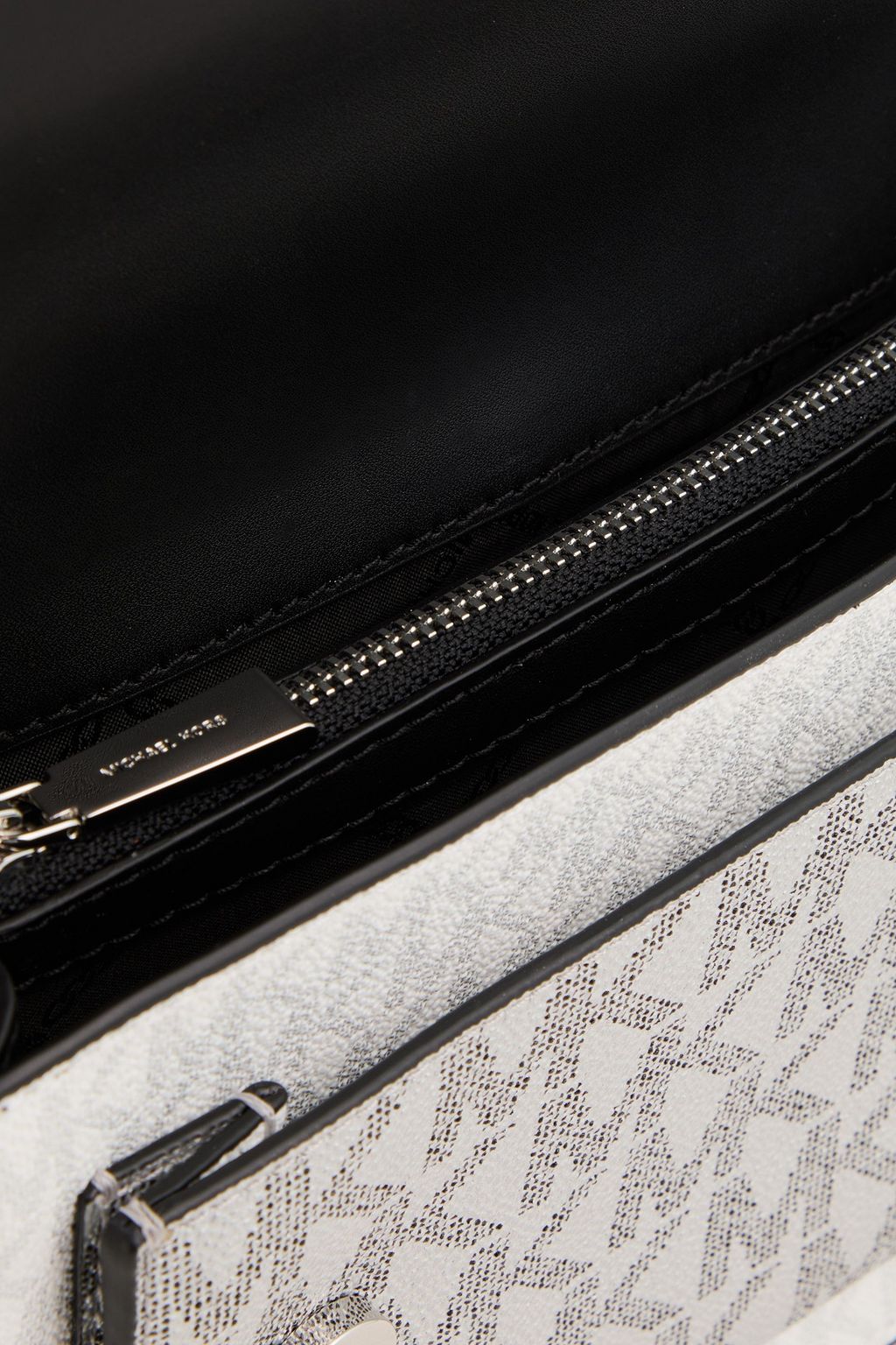MICHAEL MICHAEL KORS フェイクテクスチャードレザー ショルダーバッグ メタリック ロゴプリント