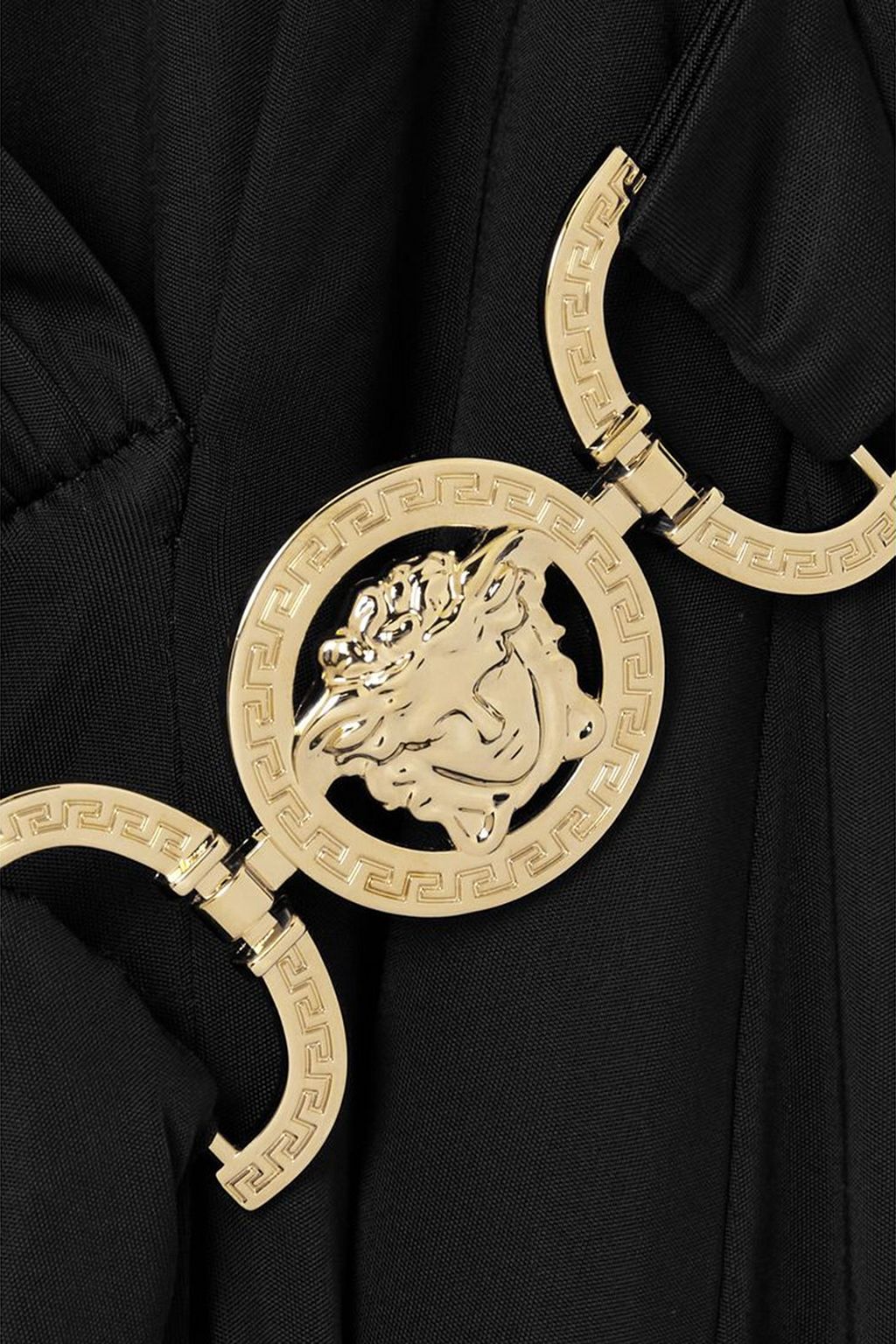 VERSACE 벨트 랩 이펙트 저지 미디 드레스