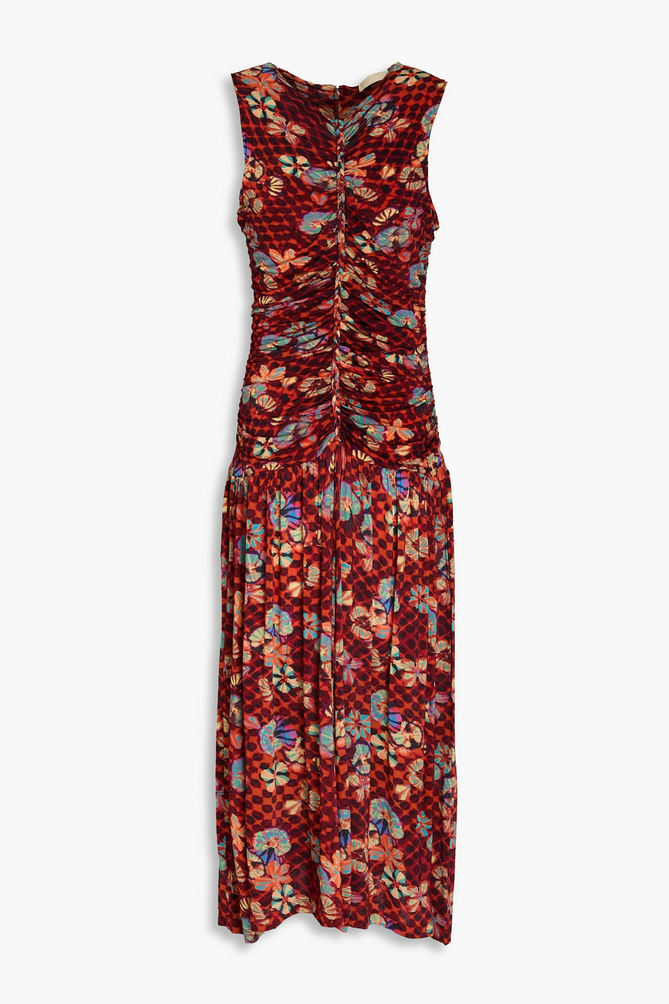 Ulla Johnson Drapiertes Kleid Mit Blumen-print In Orange