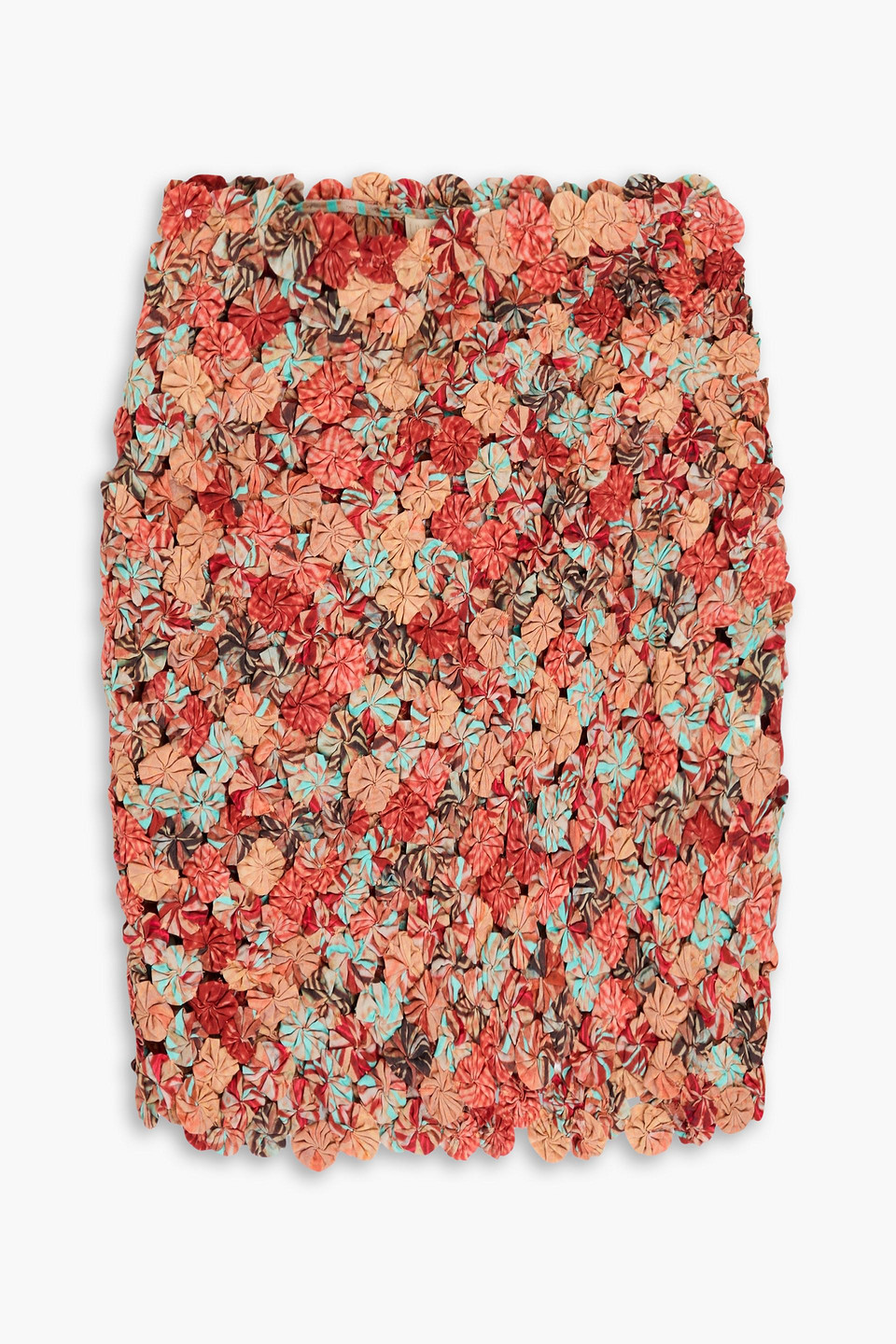 Ulla Johnson Ariella Printed Cotton And Silk-blend Mini Skirt In Red